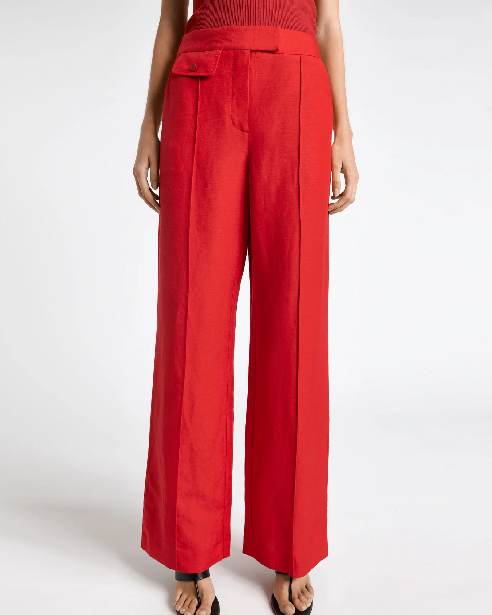 Chilli Linen Blend Wide Leg Pant