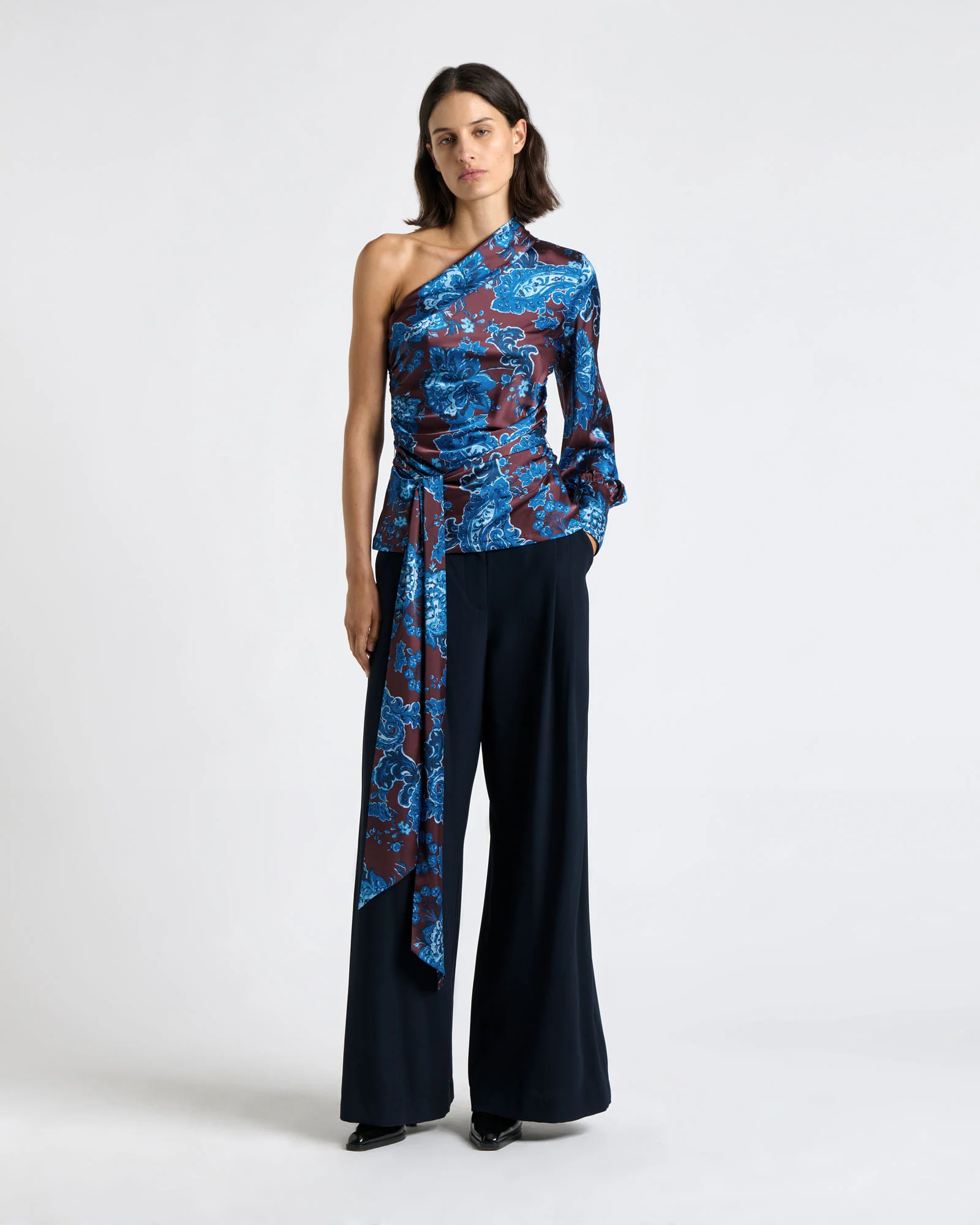 Satin Back Crepe Wide Leg Pant
