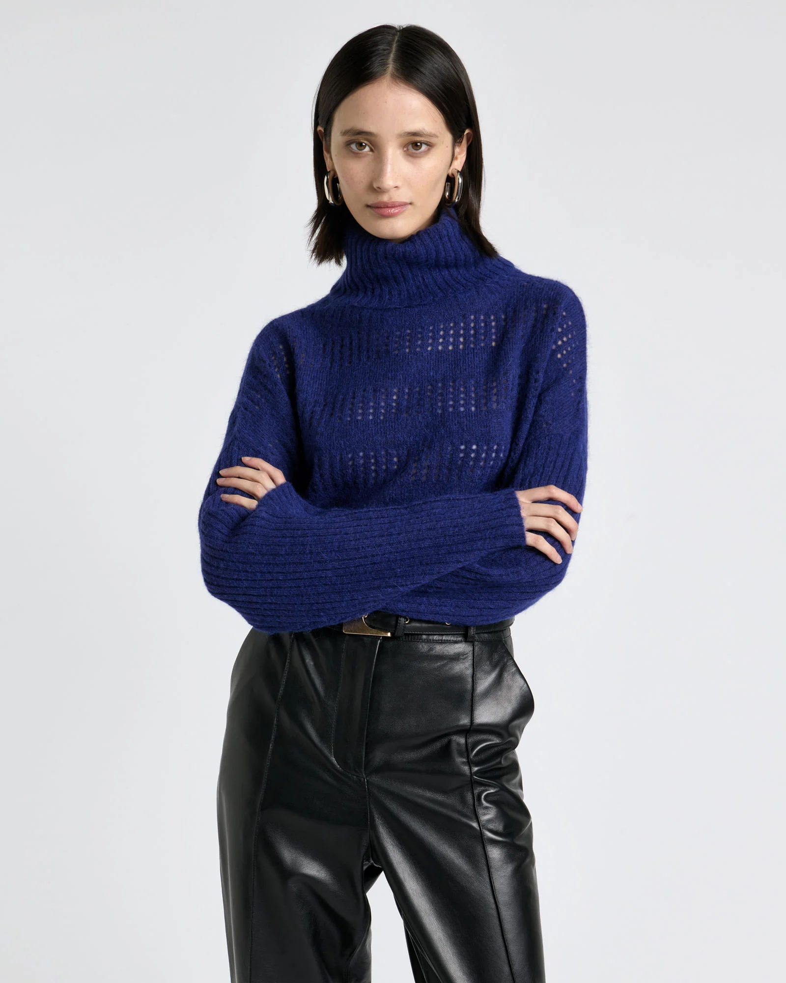 Chunky Alpaca Blend Cropped Sweater