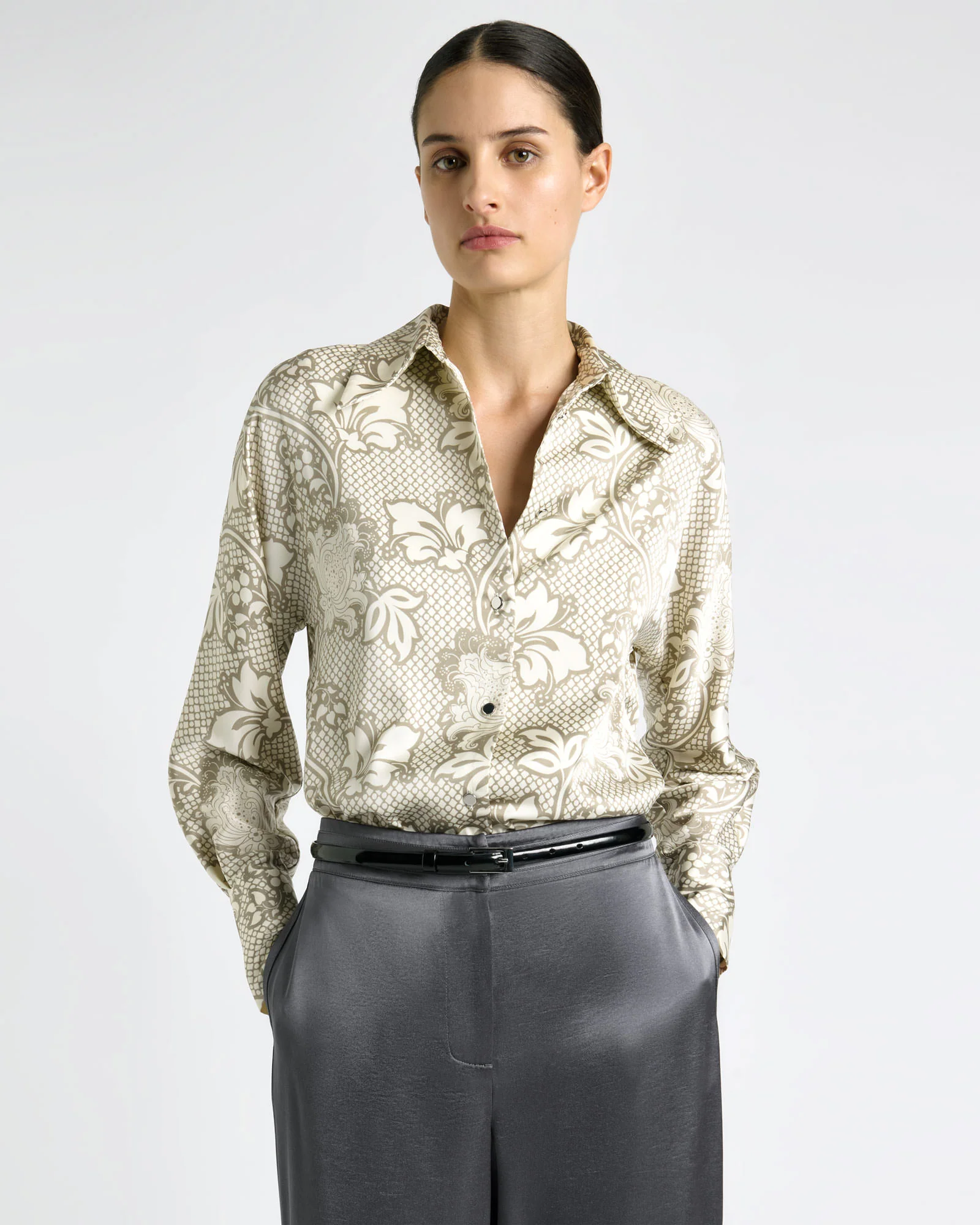 Lattice Chintz Floral Shirt