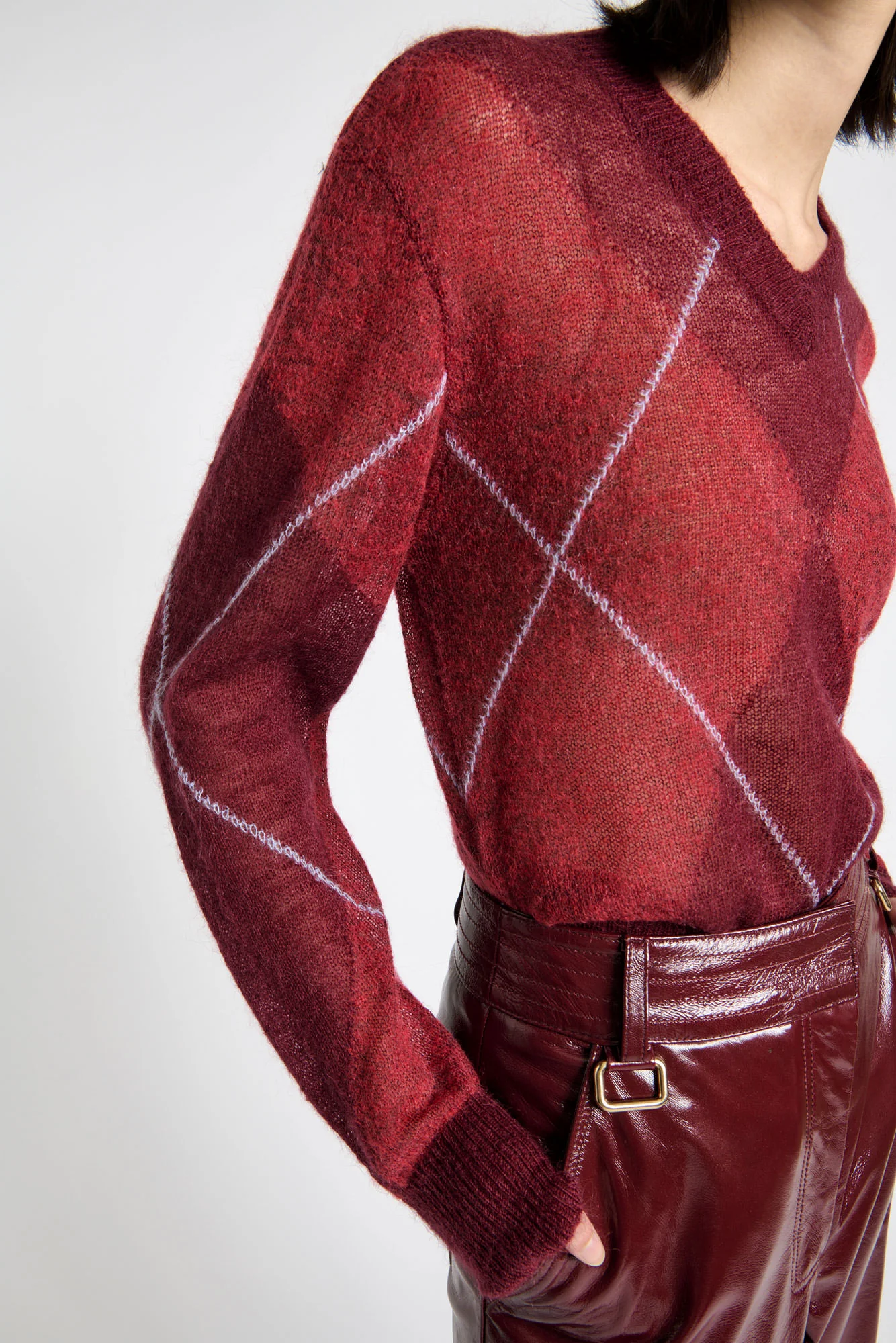 Mohair Argyle Sweater