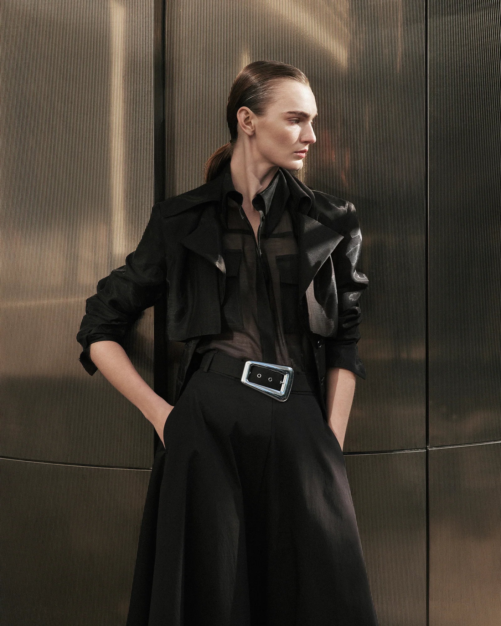 Sheer Organza Trench