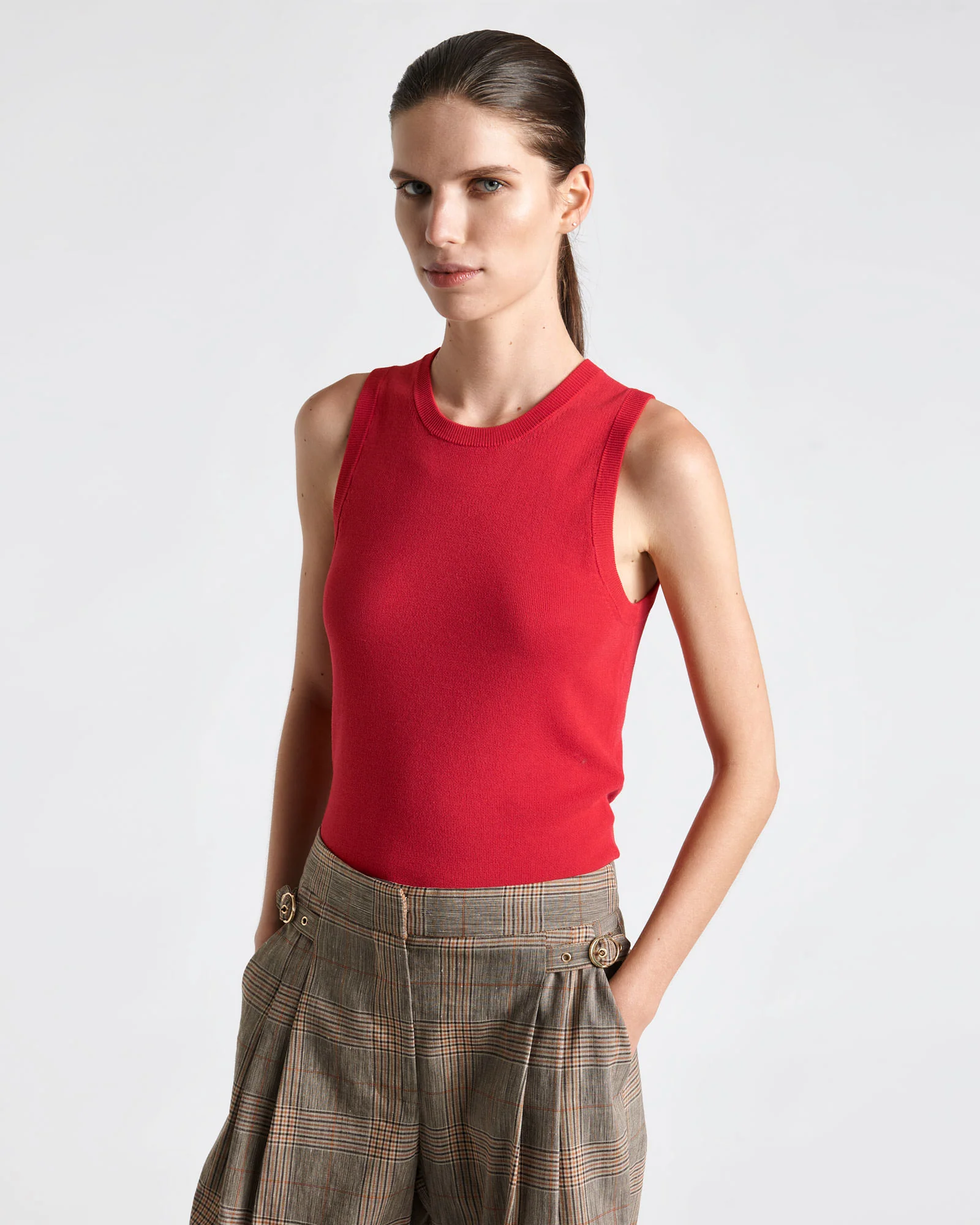 Drapey Crepe Knitted Tank