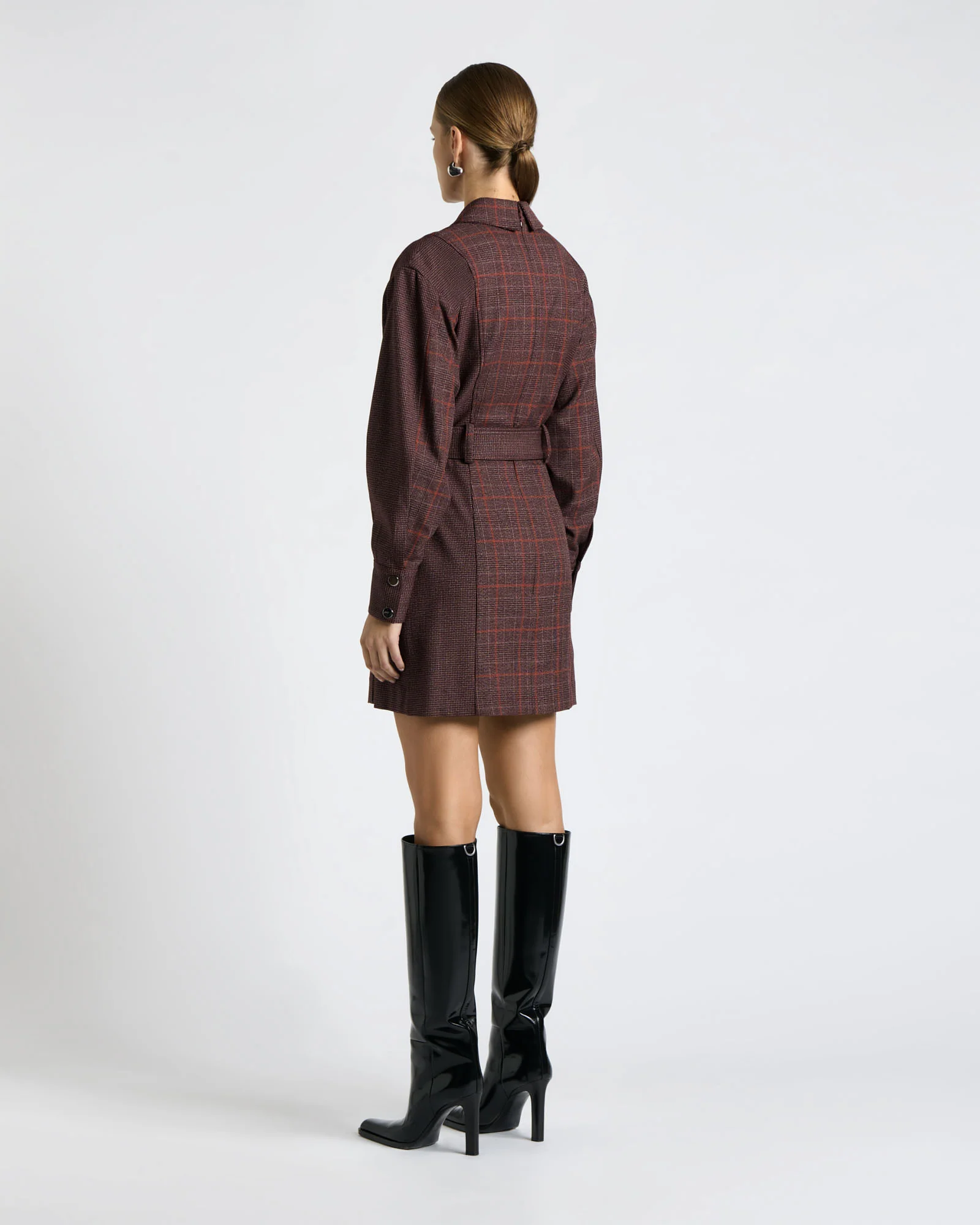 European Prince of Wales Check Mini Dress