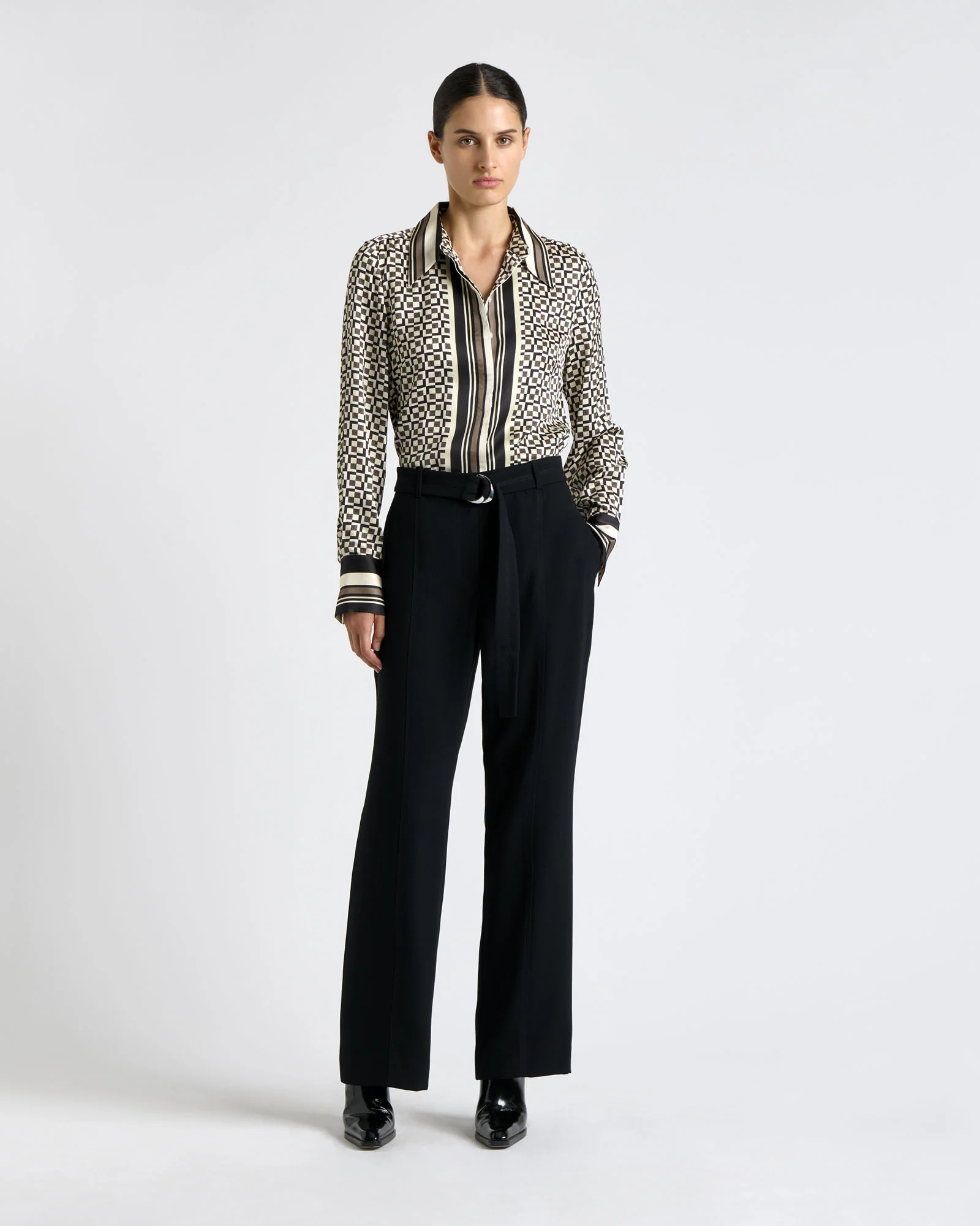 Monochrome Geo Long Sleeve Shirt