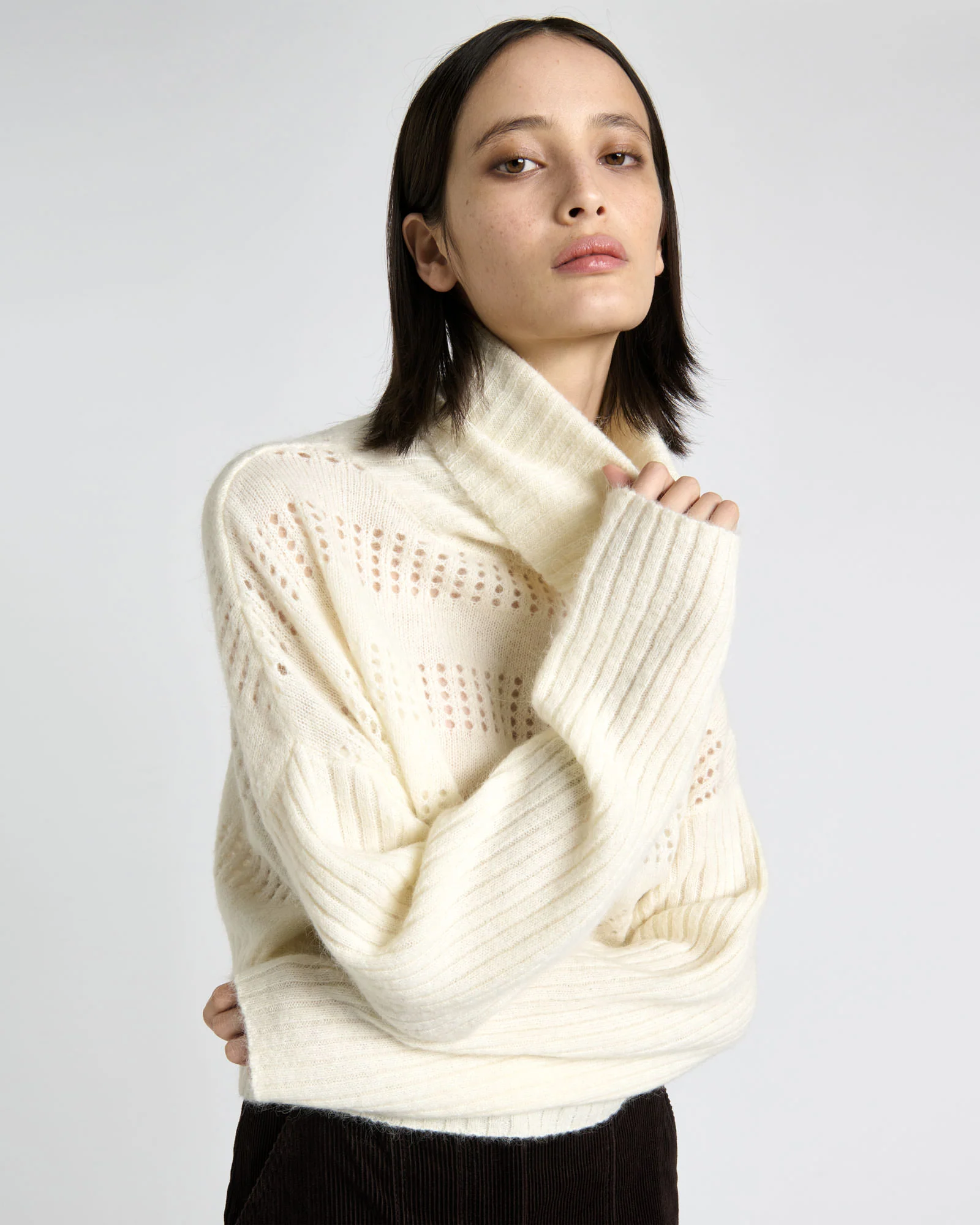 Chunky Alpaca Blend Cropped Sweater