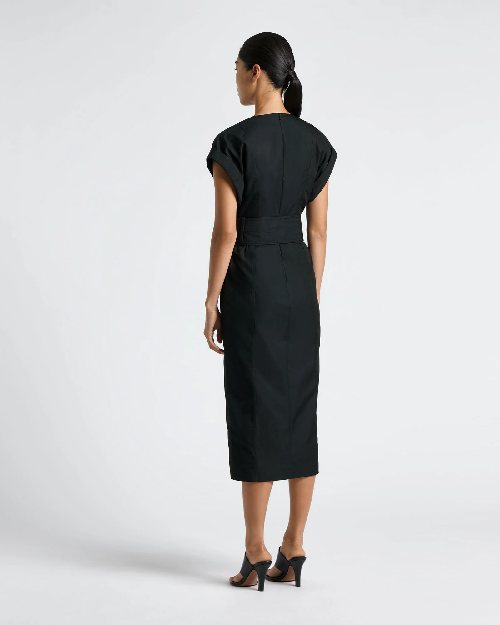 Statement Buckle Midi Dress