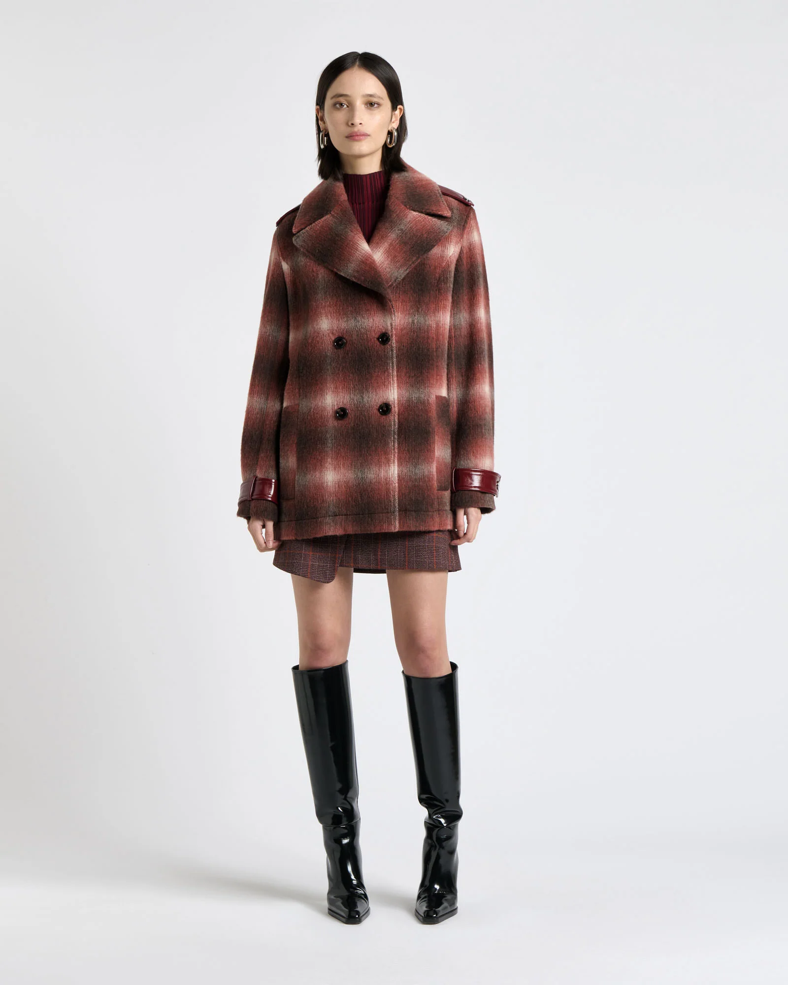 Italian Brushed Wool Double Breasted Coat