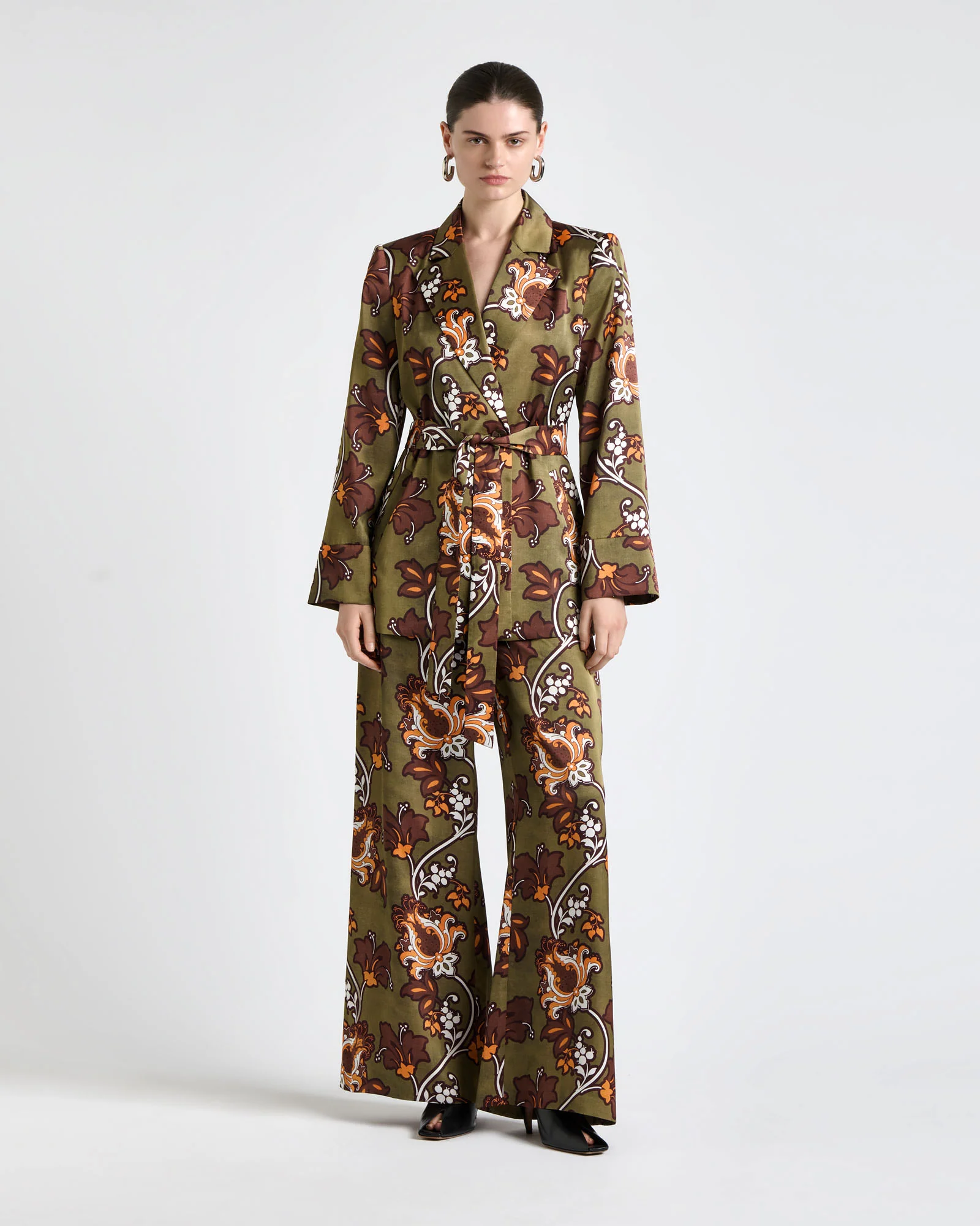 Reverie Satin Belted Blazer