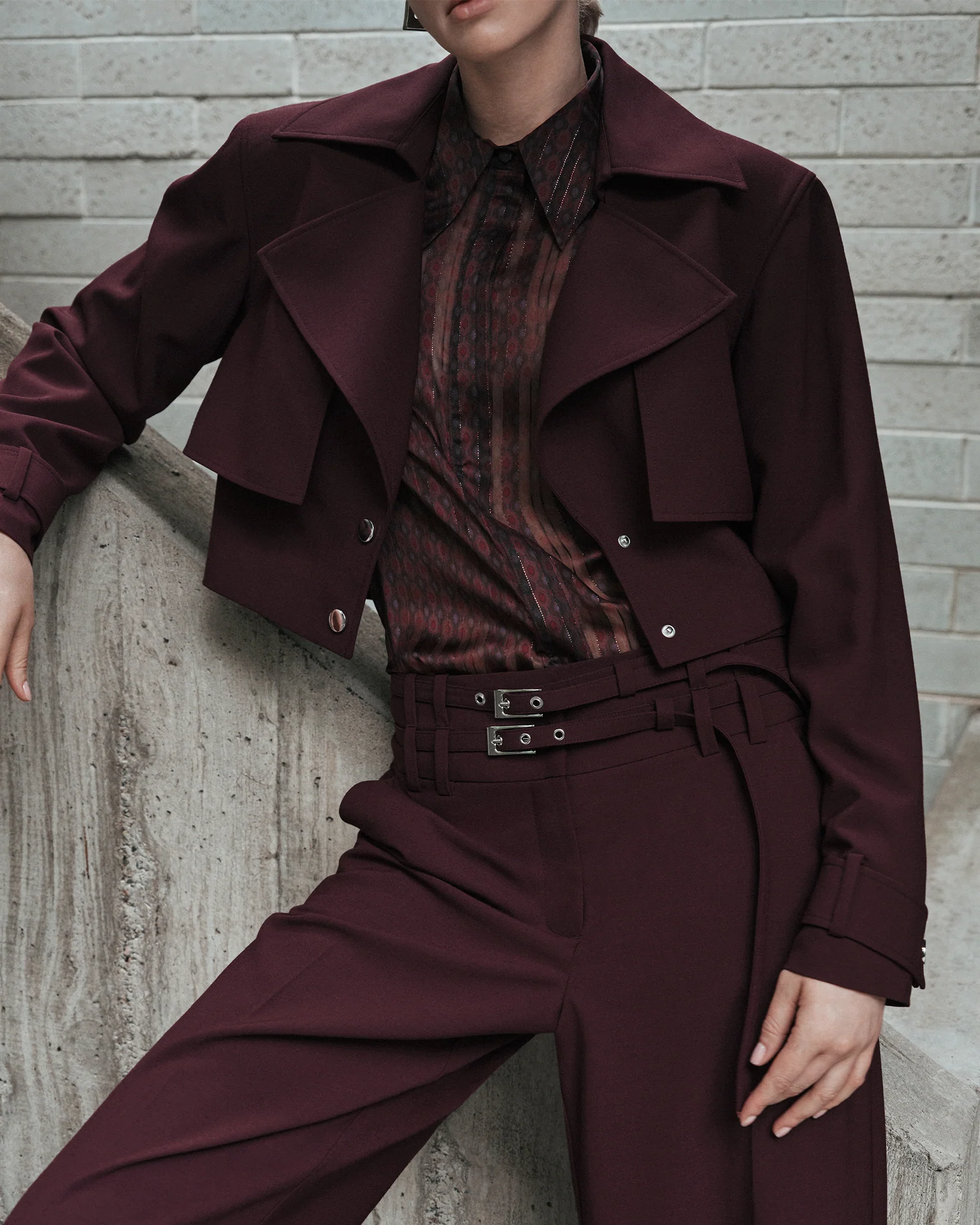 European Tailored Double Buckle Pant