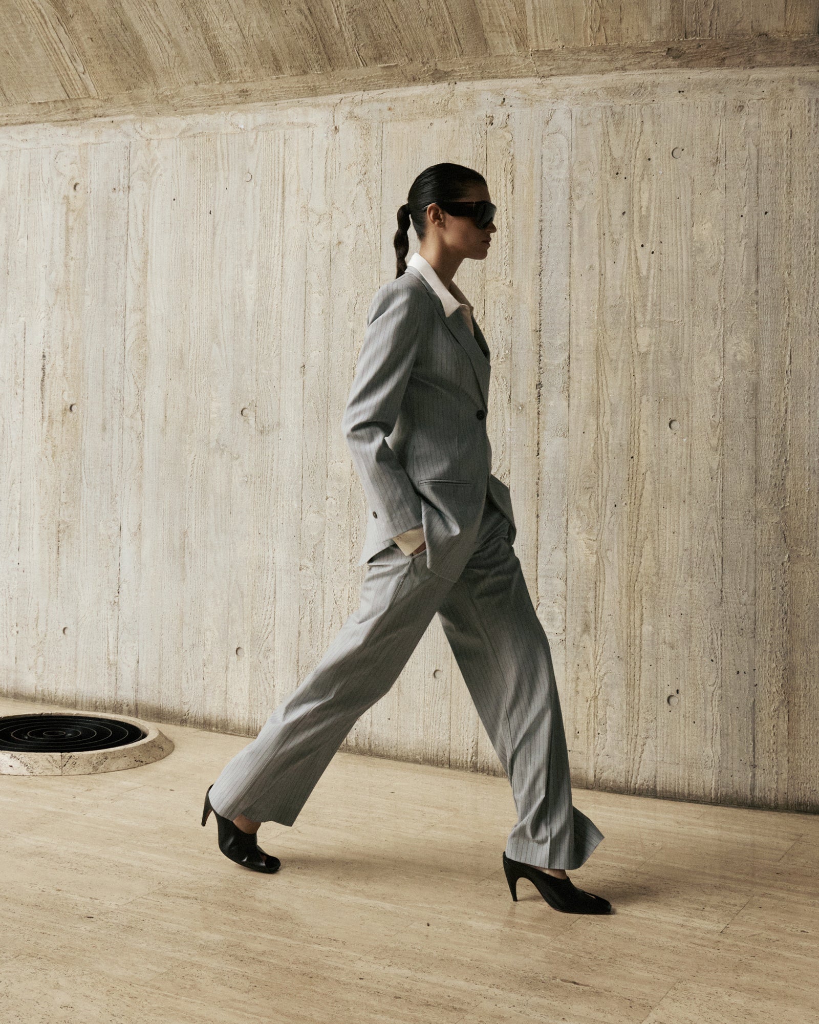 European Wool Pinstripe Pant