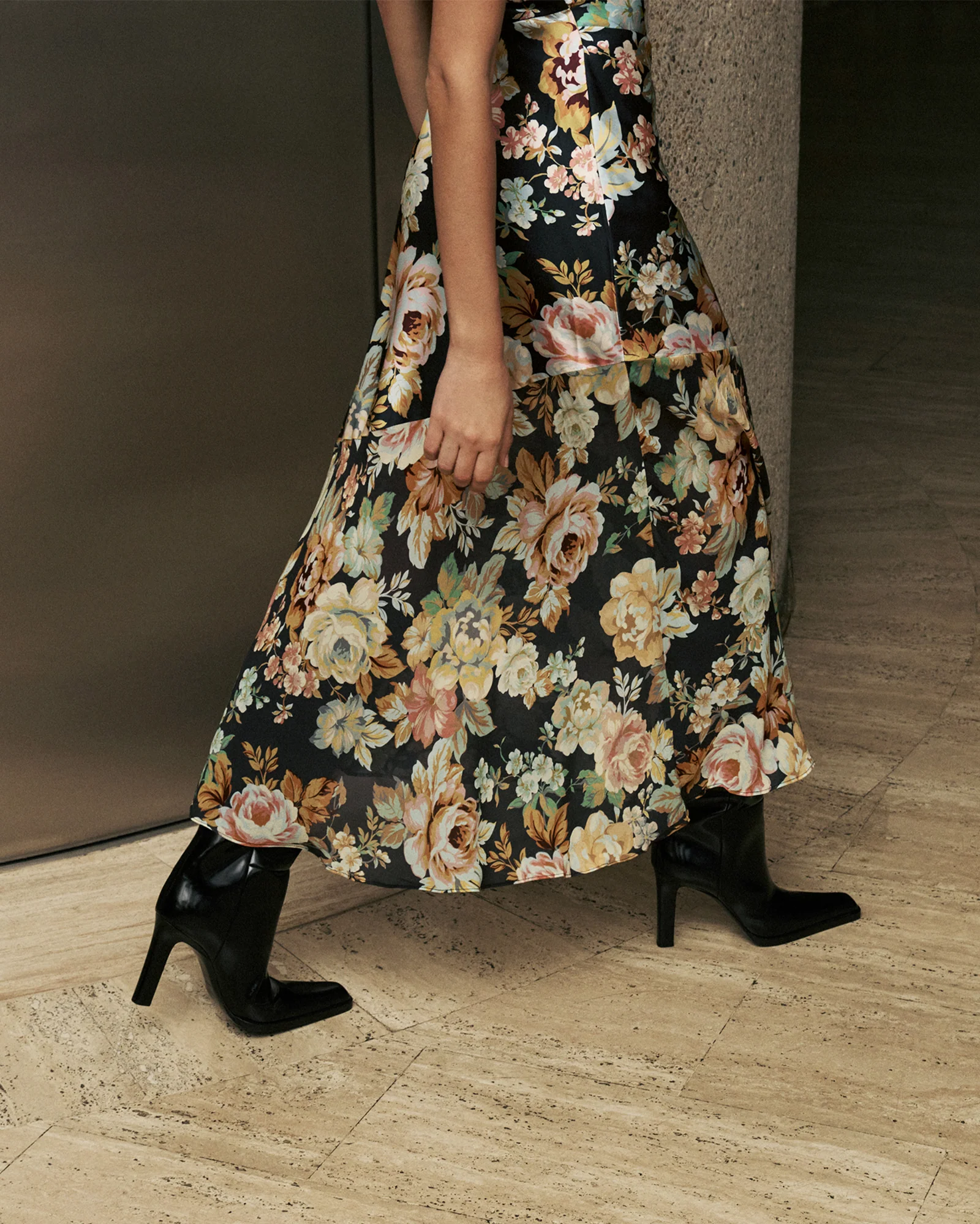 Ophelia Floral Midi Dress
