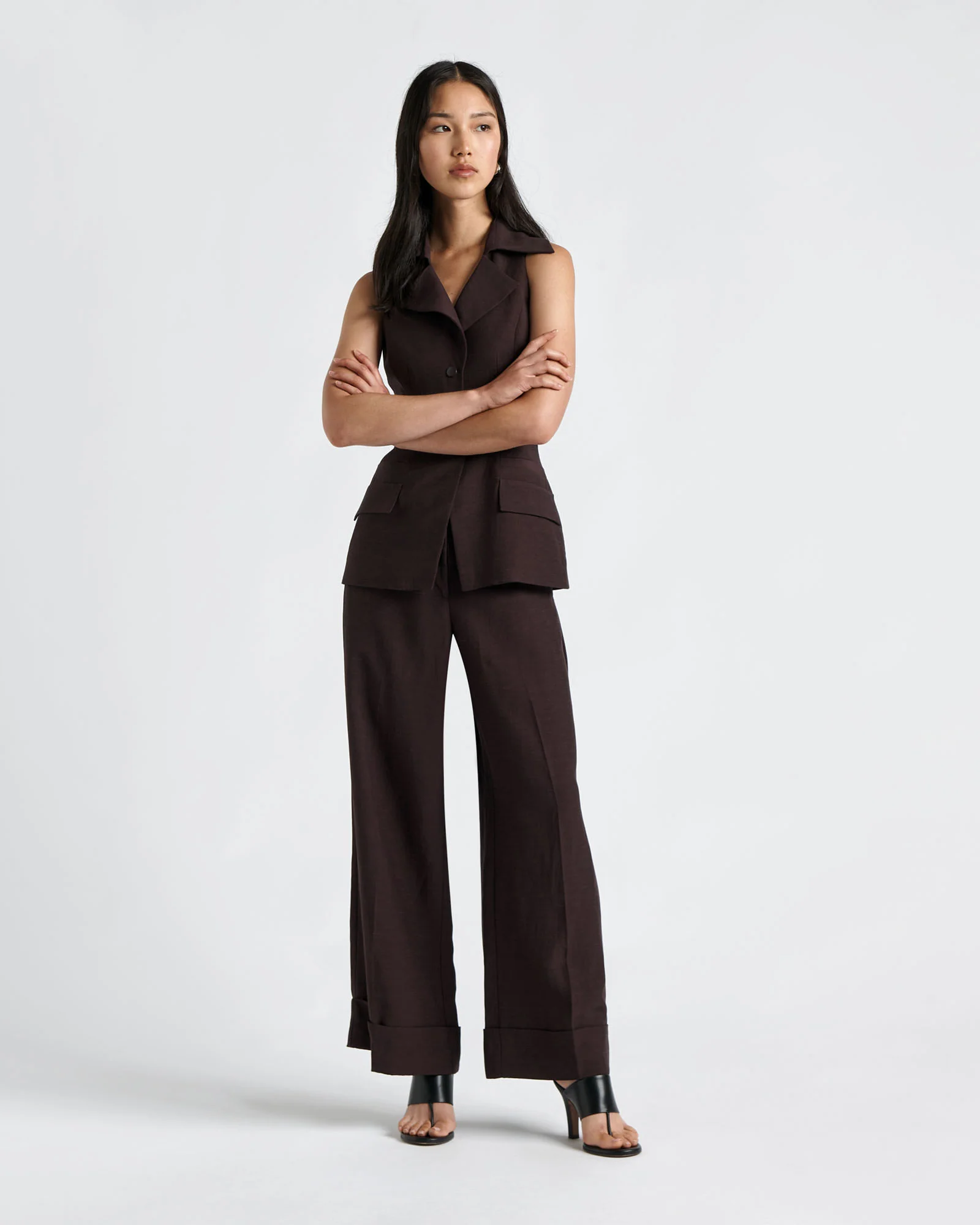 Viscose Blend Cropped Pant