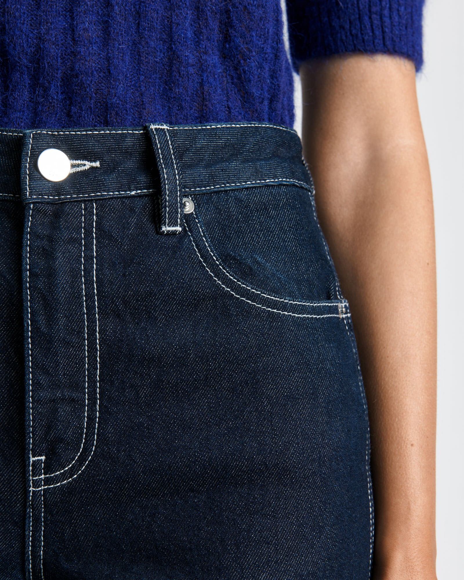 Dark Indigo Denim Flared Jean