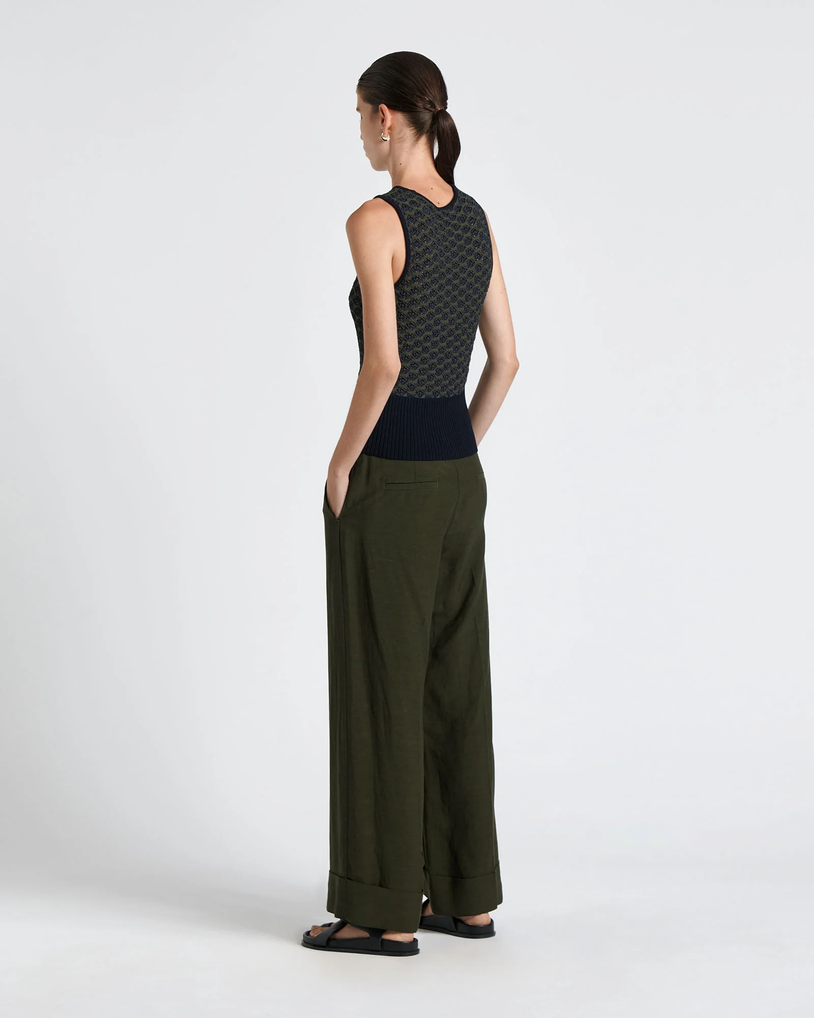 Diamond Pattern Knit Tank