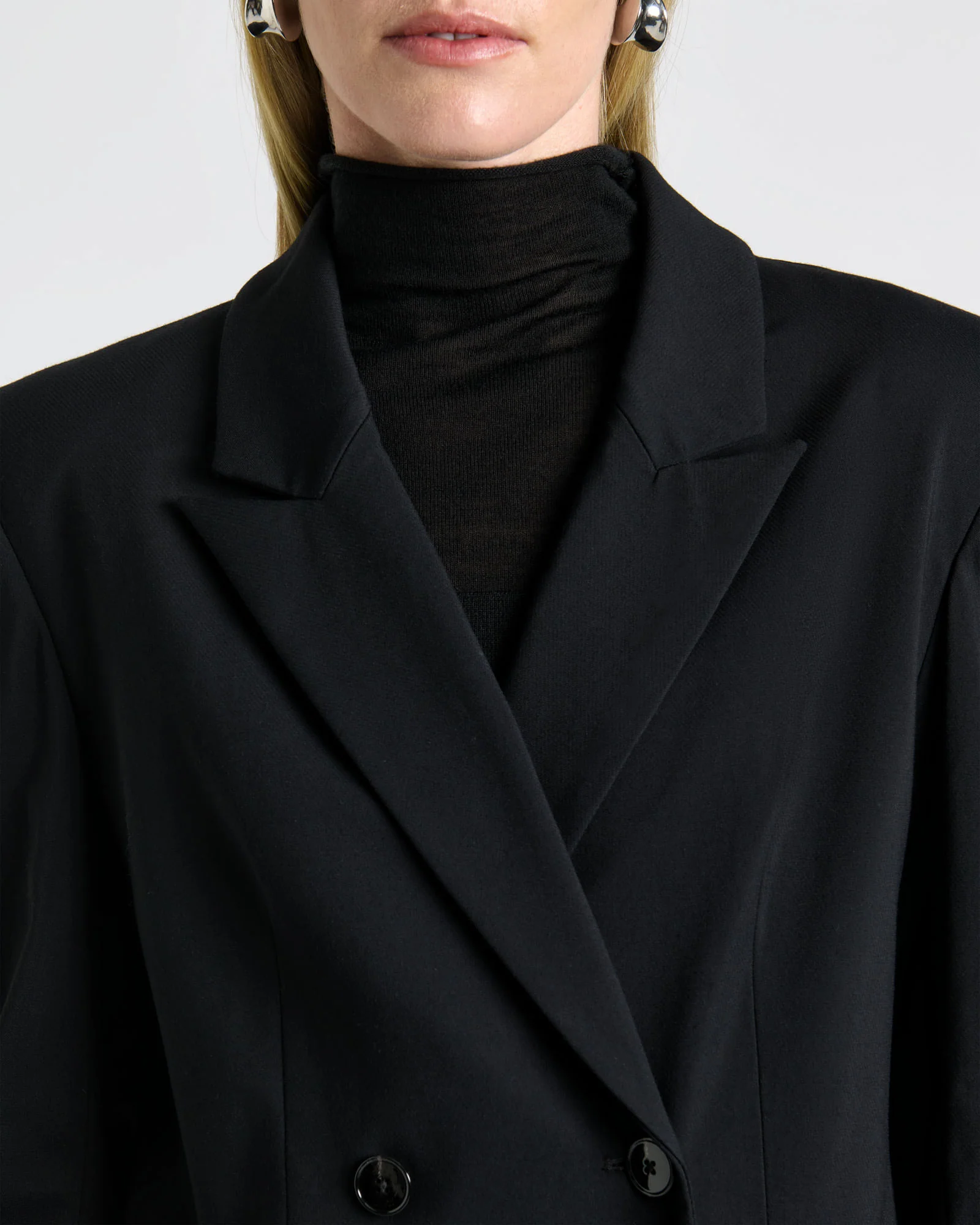 Viscose Twill Double Breasted Jacket