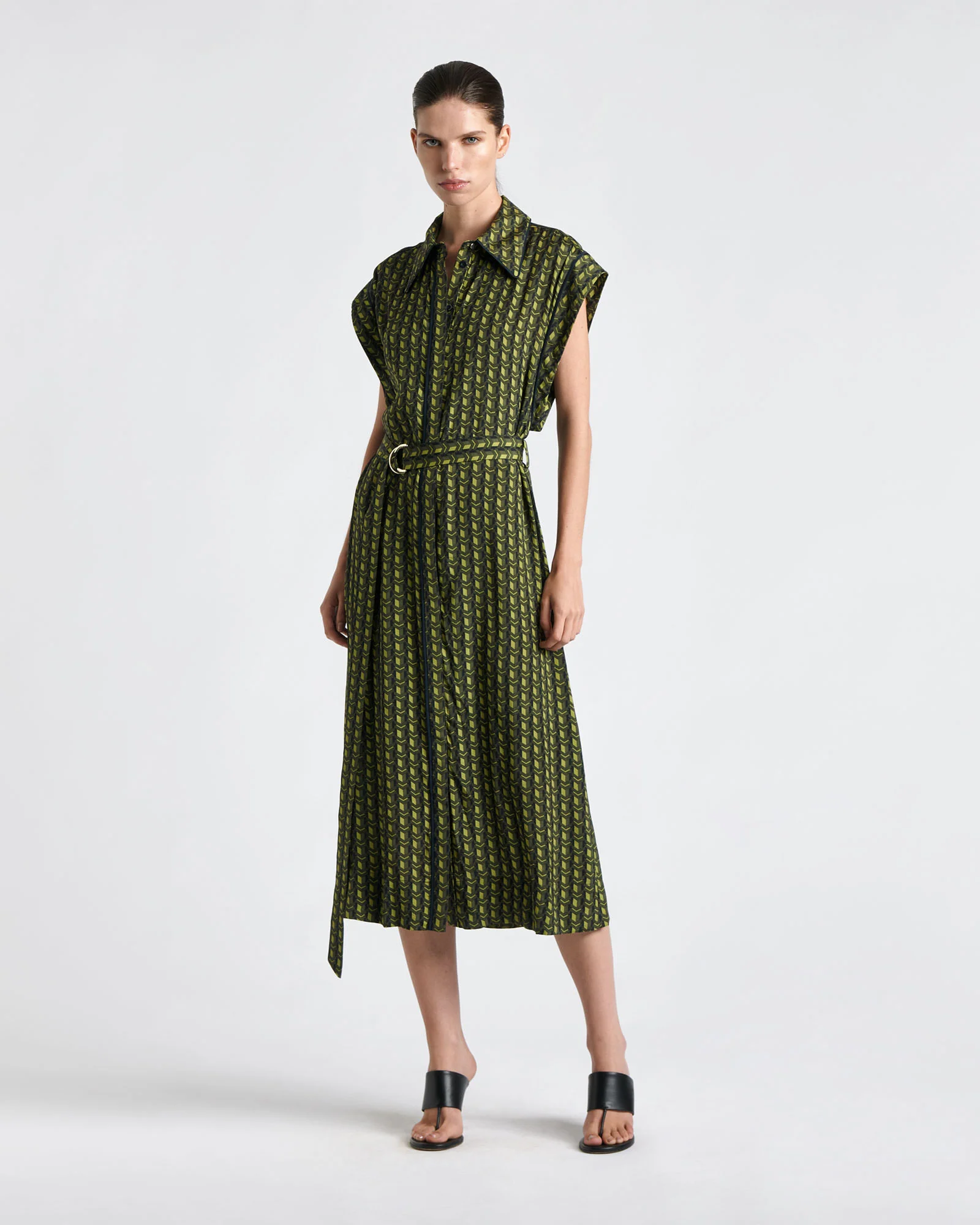 Mosaic Geo Twill Shirtdress