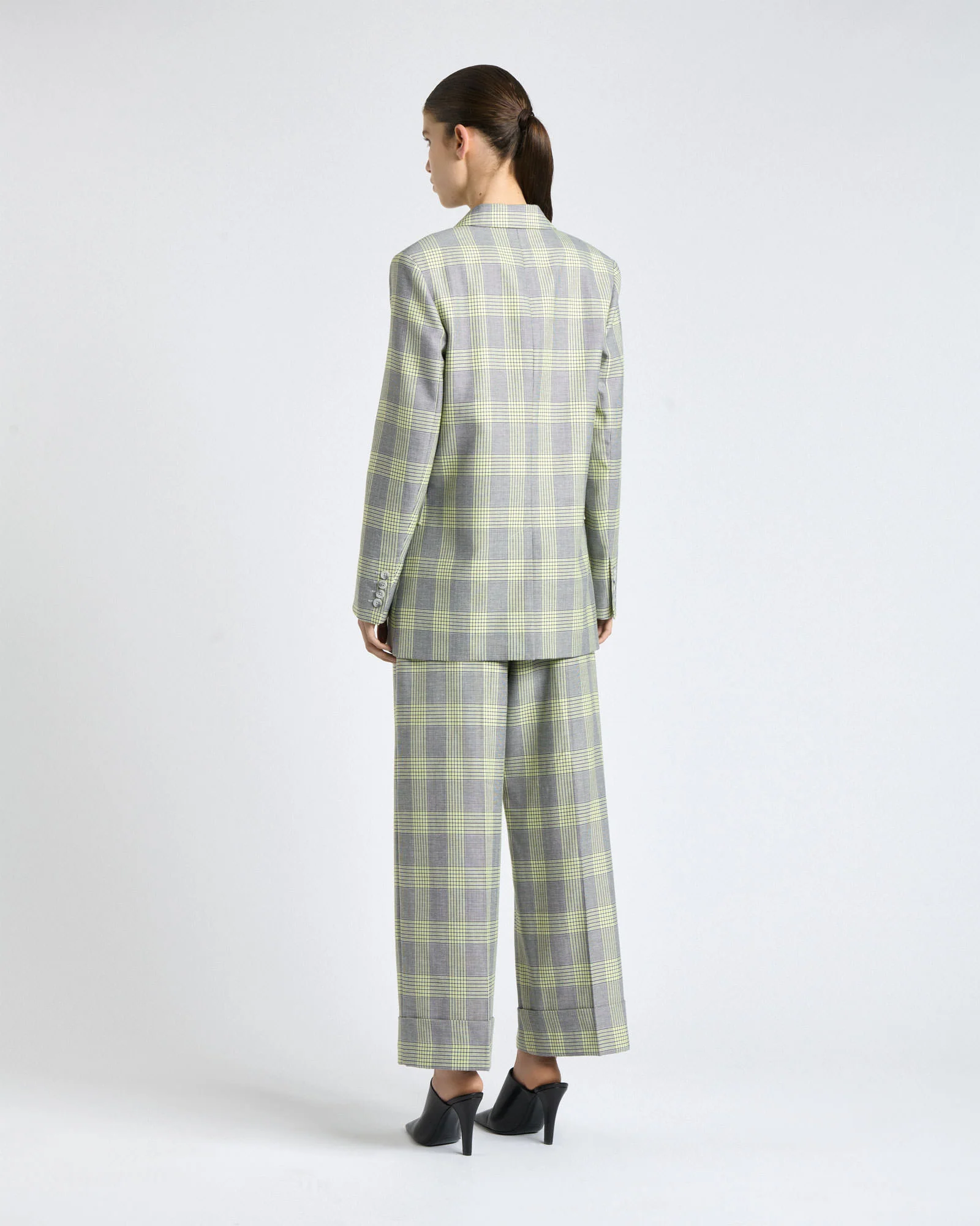 Soft Lime Check Blazer