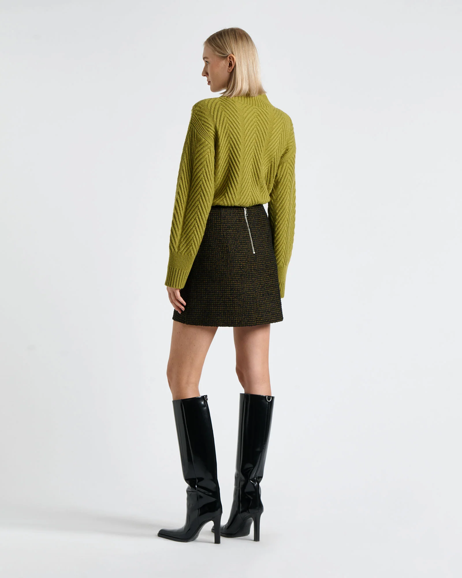 Chunky Herringbone Stitch Sweater