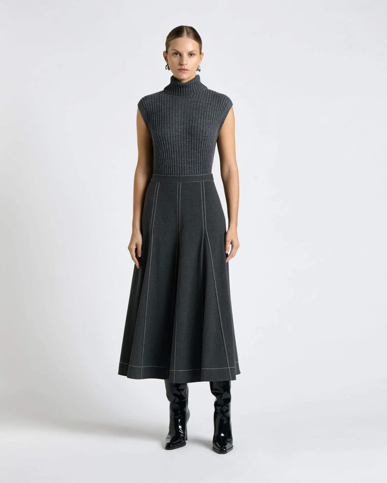 Merino Roll Neck Tank