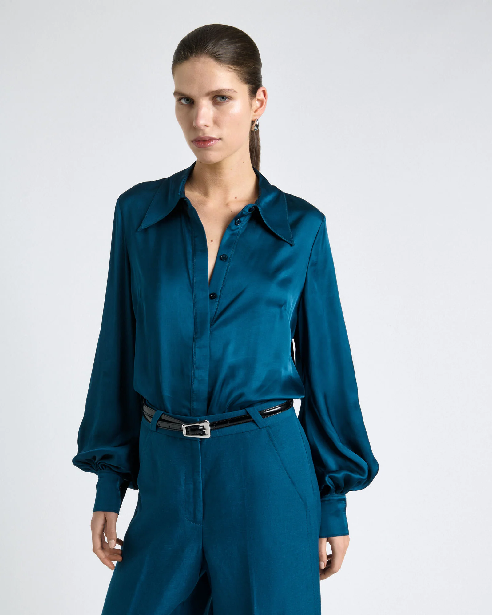 Satin Long Sleeve Shirt