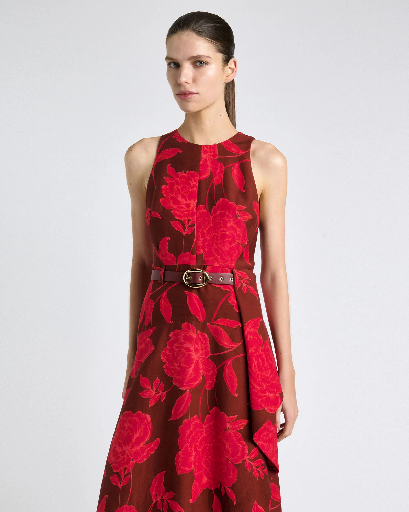 Amour Floral Waterfall Midi Dress