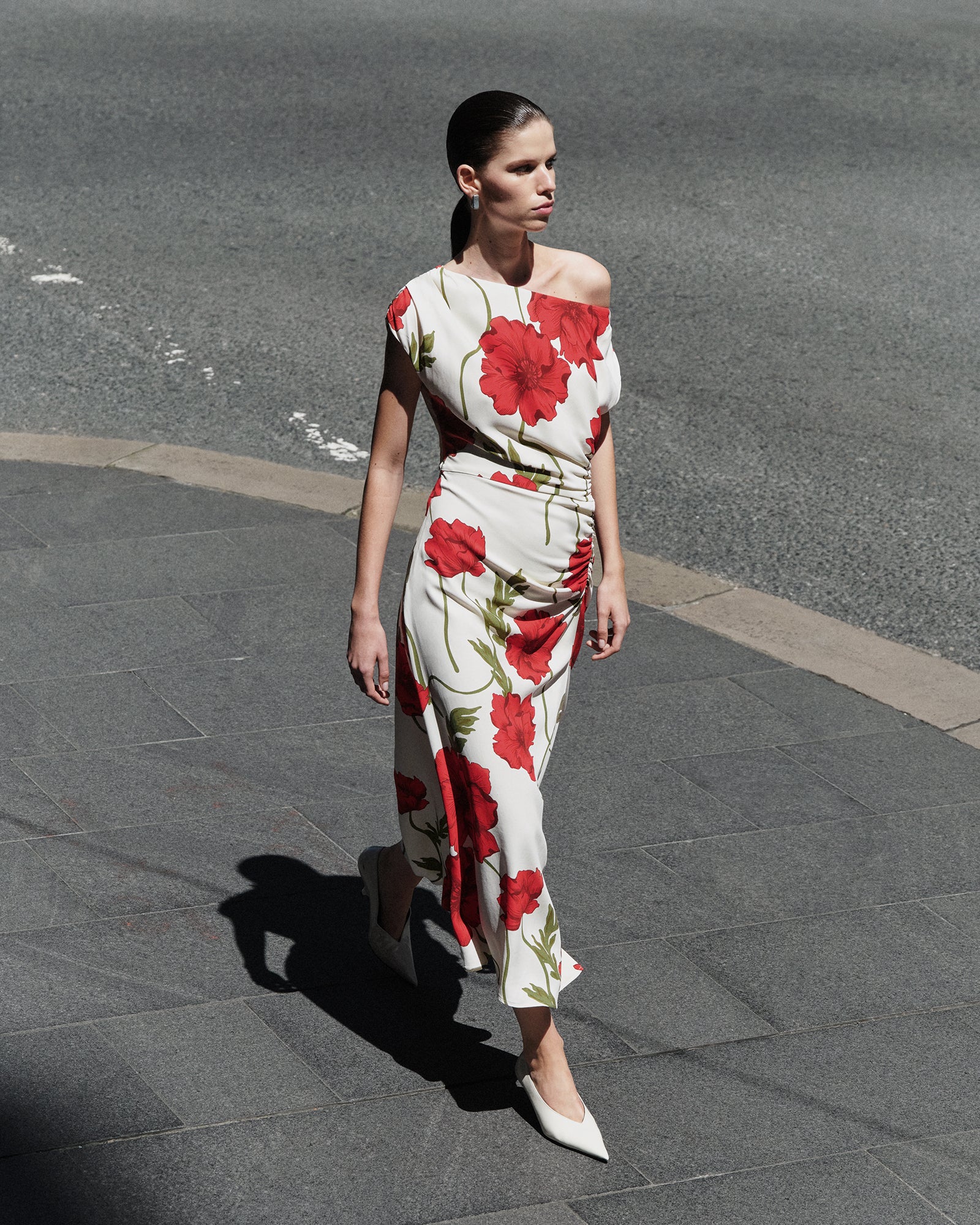 Poppy Draped Midi Dress