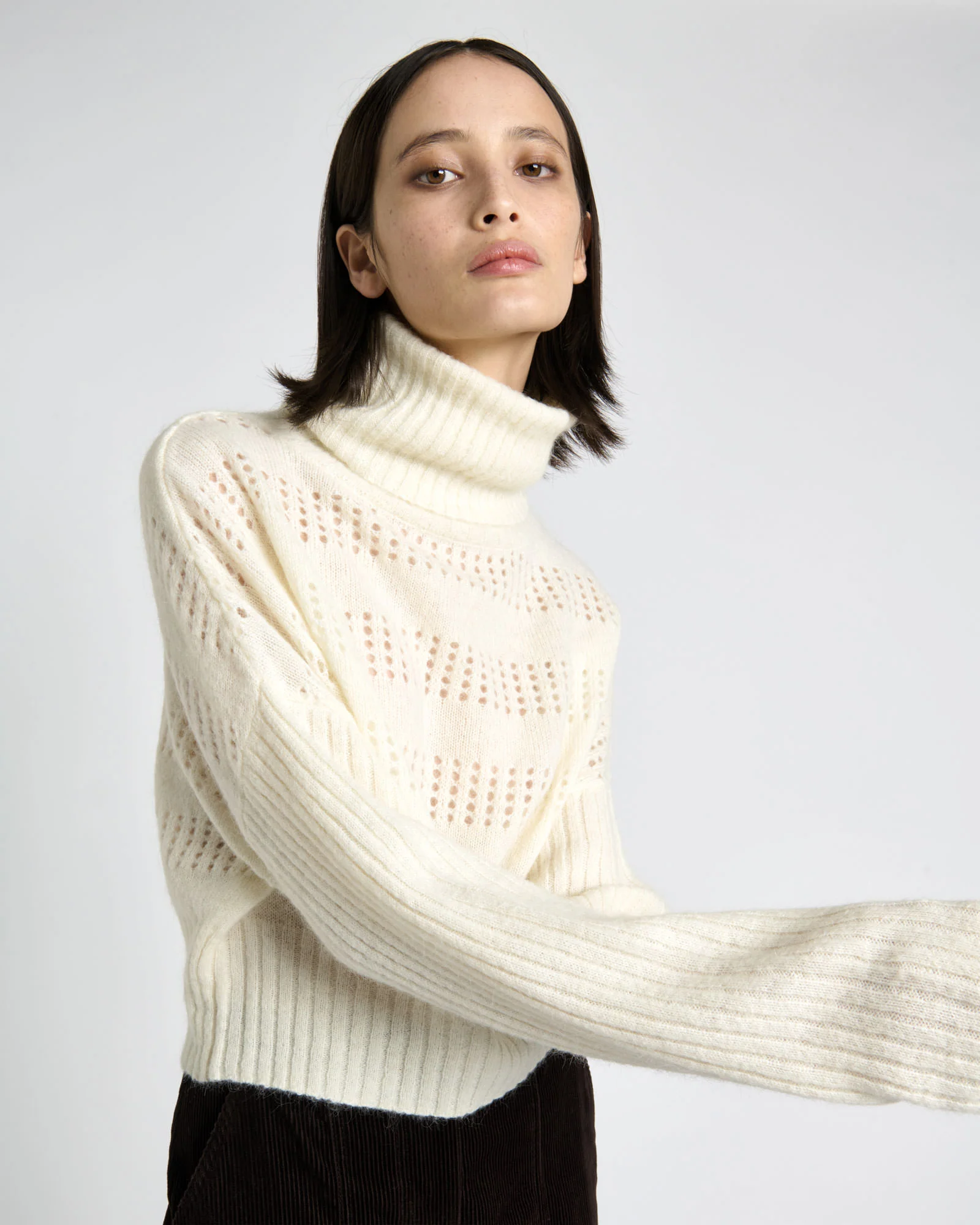 Chunky Alpaca Blend Cropped Sweater