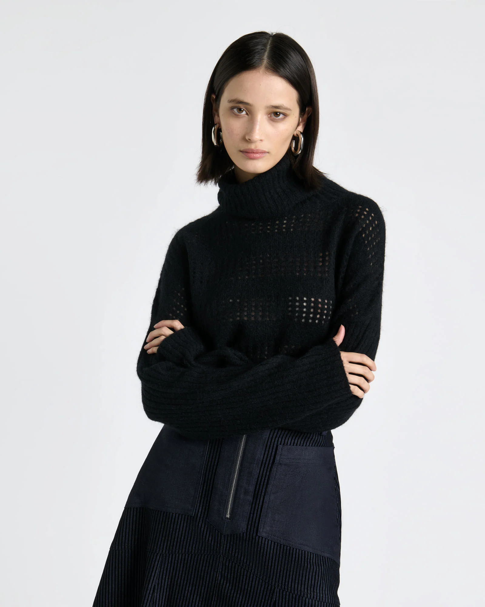 Chunky Alpaca Blend Cropped Sweater