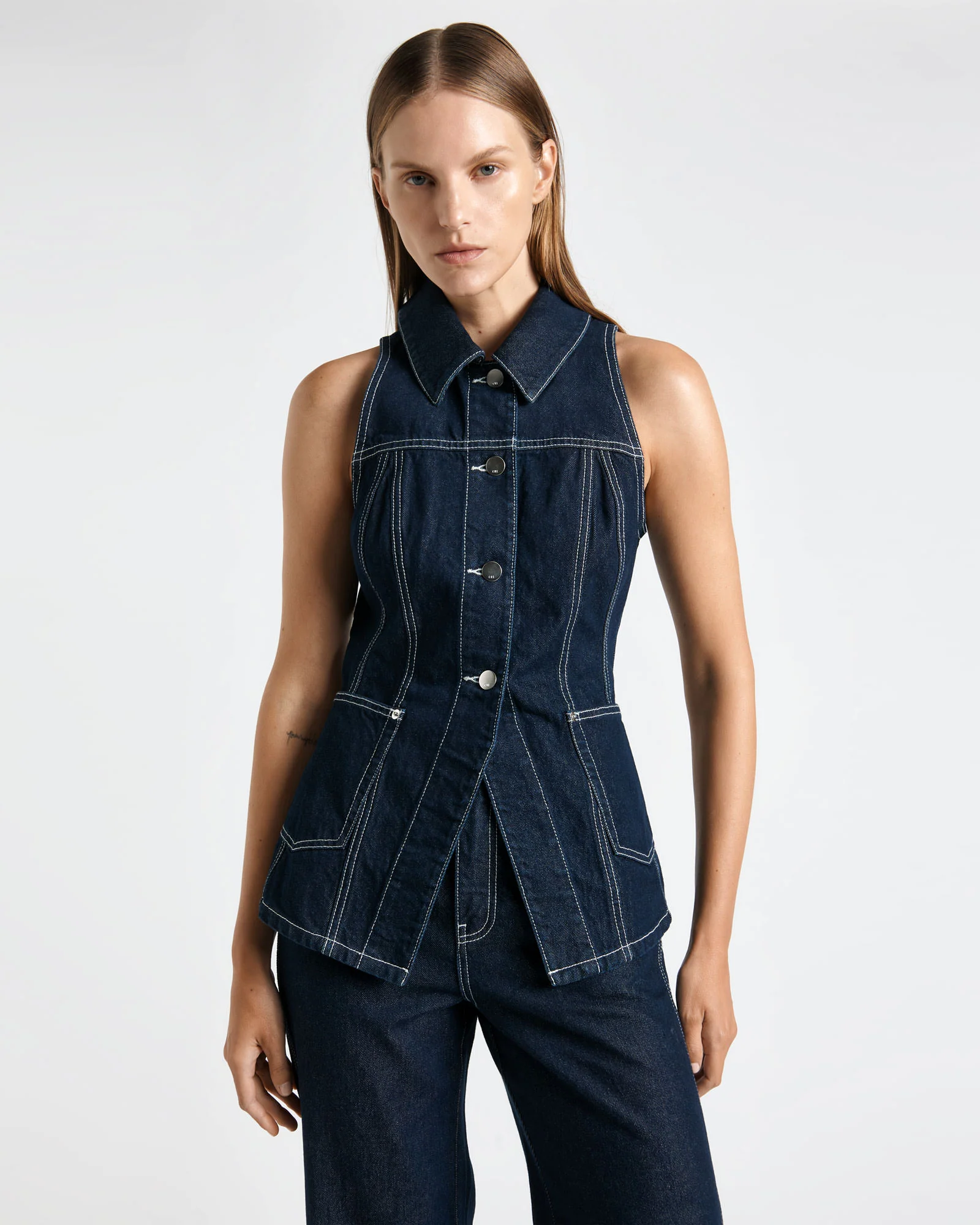 Dark Indigo Denim Vest