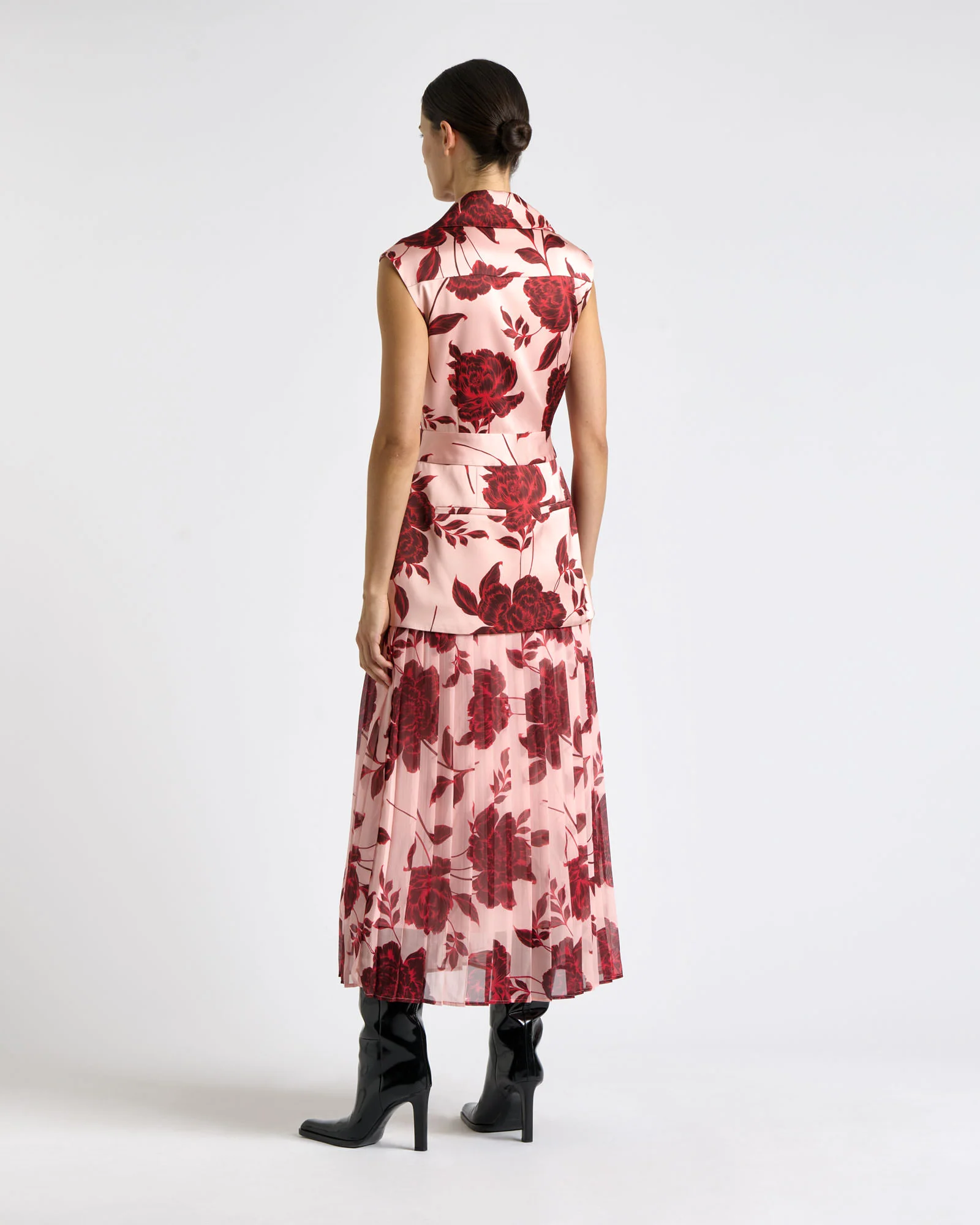 Amour Floral Pleated Maxi Dress
