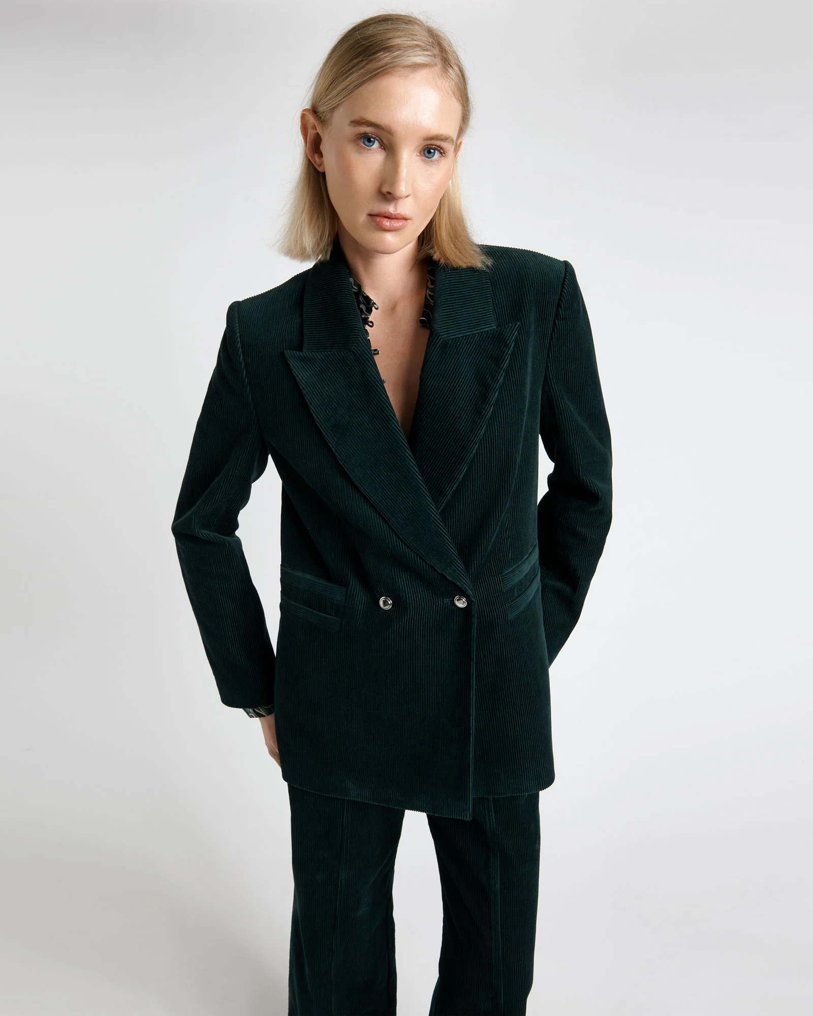 Pine Japanese Cotton Corduroy Blazer