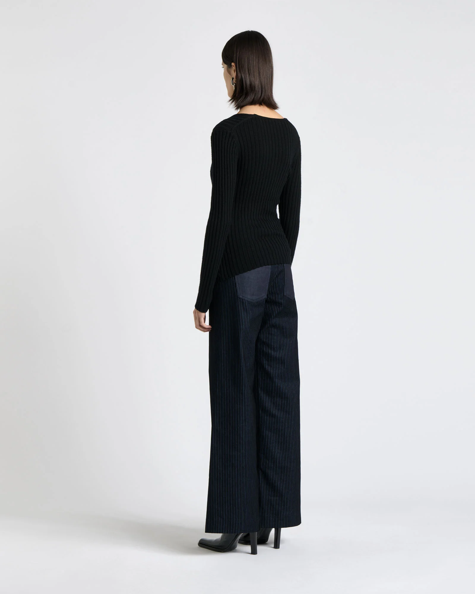 Wrap Front Merino Knit