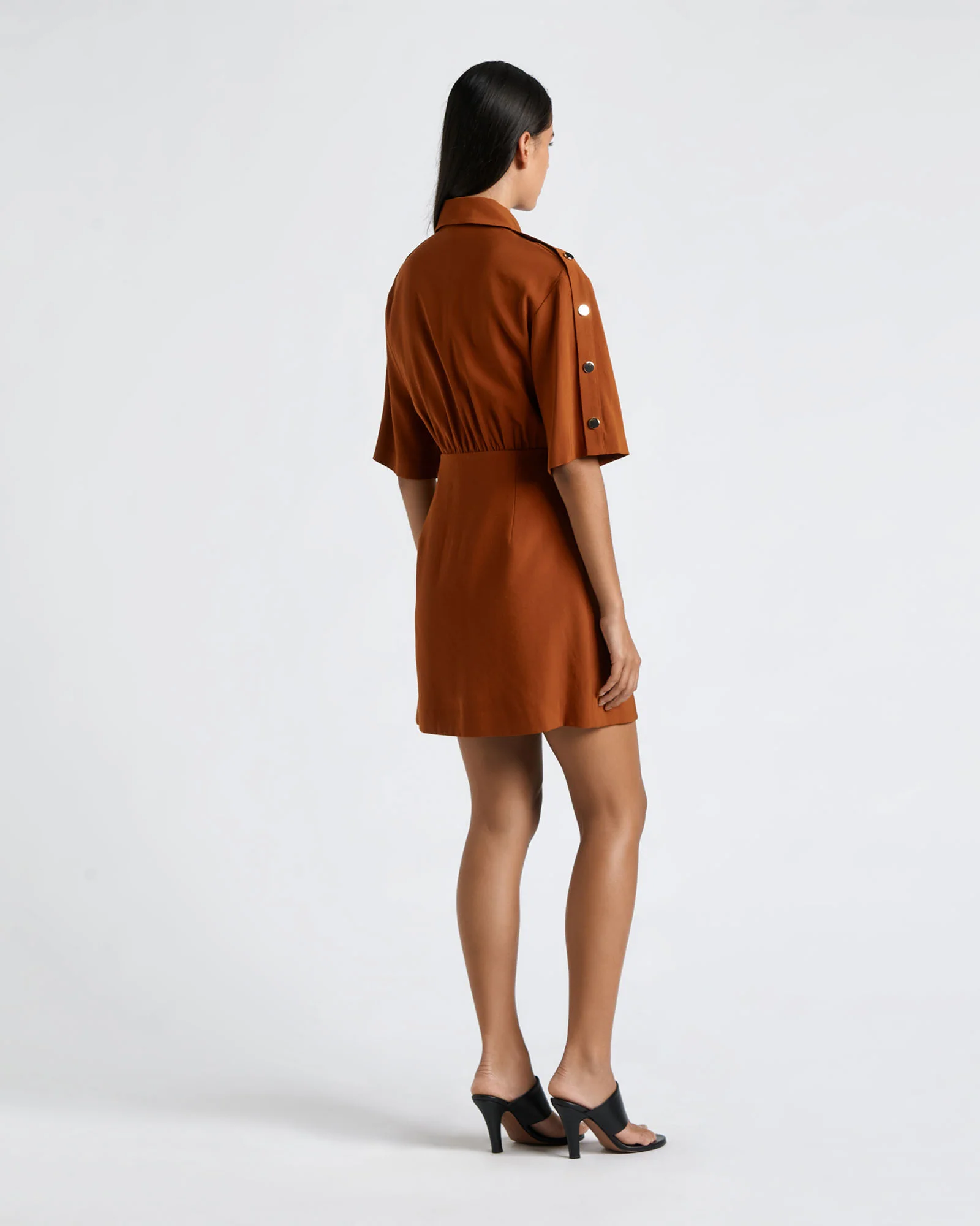 Press Stud Utility Mini Dress