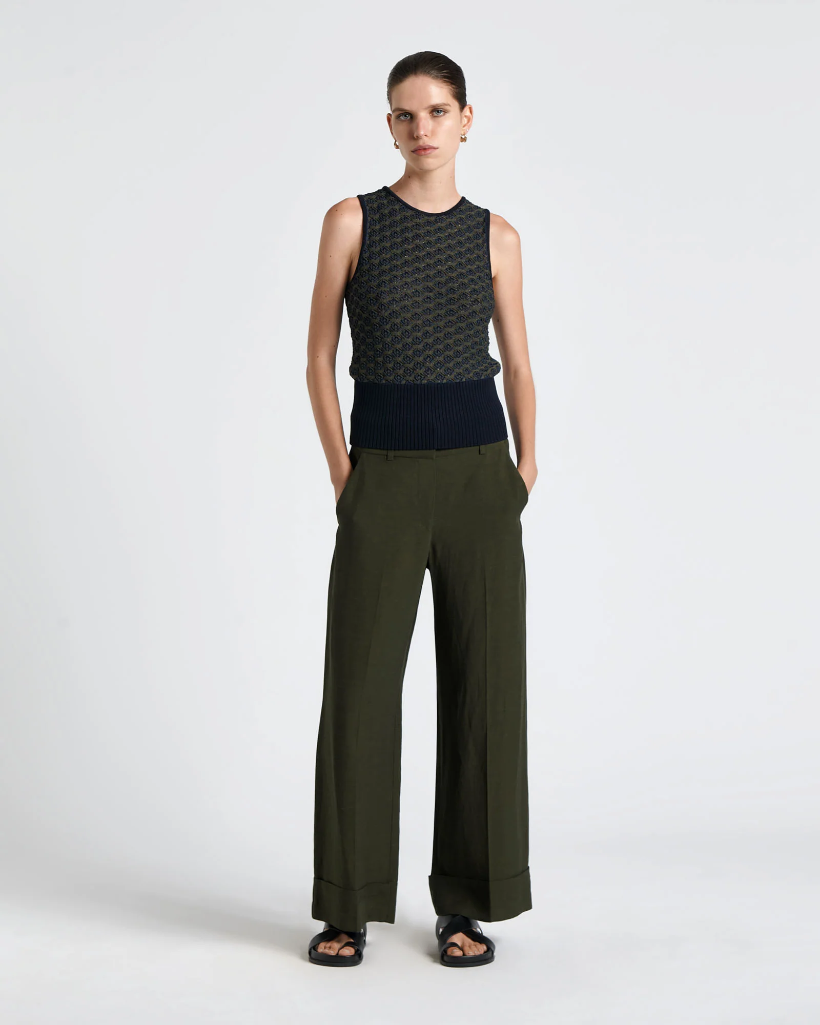 Diamond Pattern Knit Tank