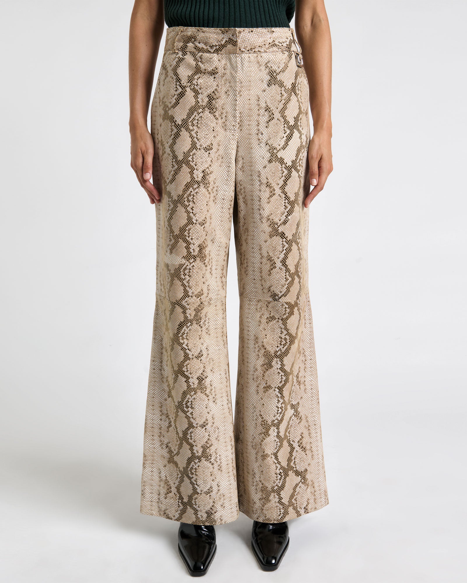Snake Embossed Patent Leather Pant