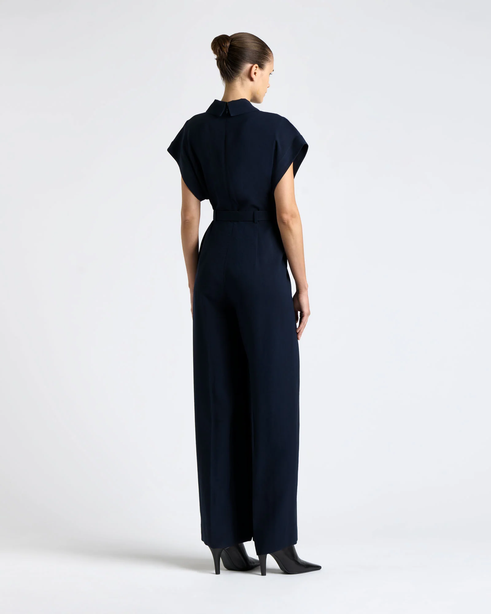 Viscose Twill Wide Leg Jumpsuit