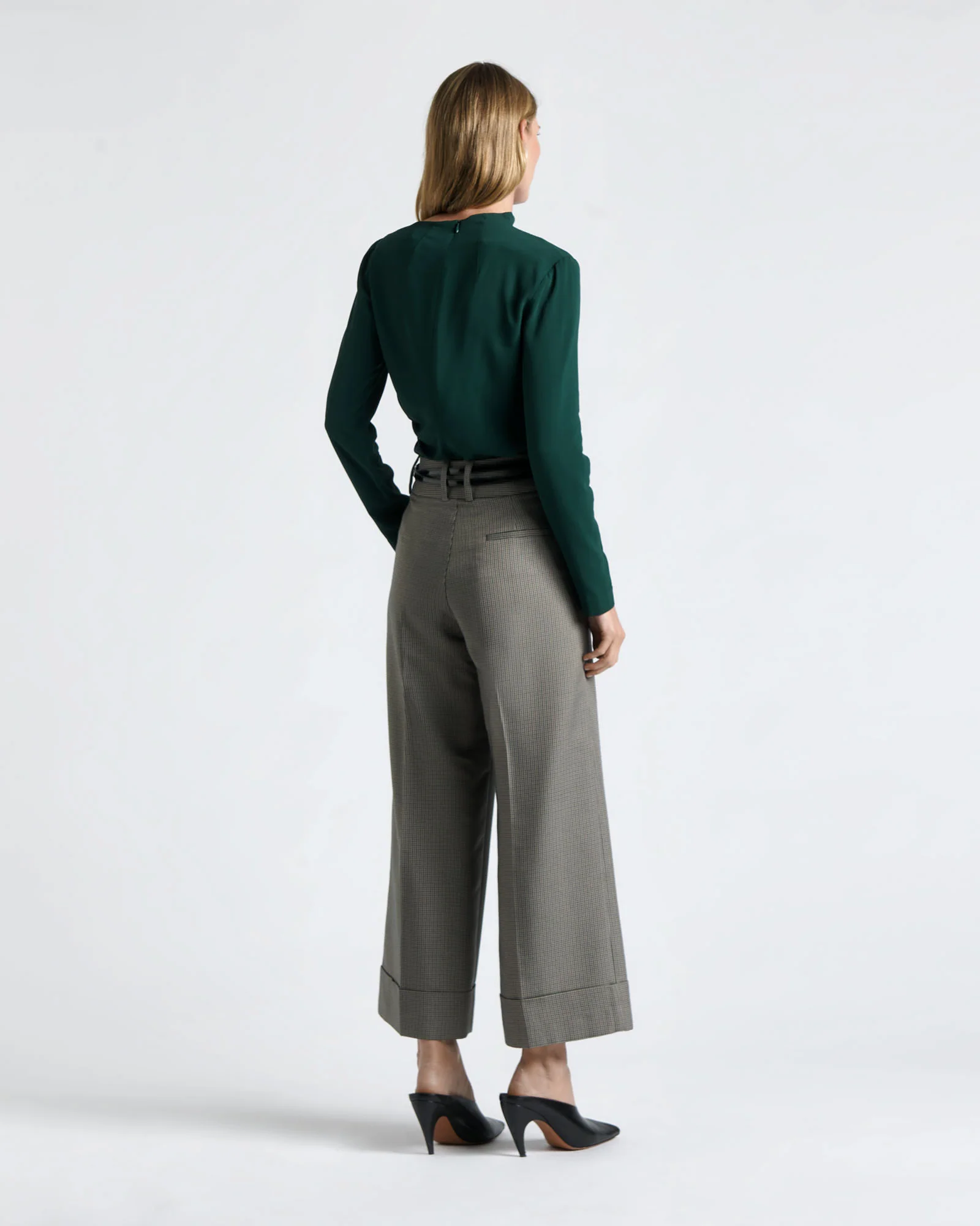 Soft Viscose Draped Long Sleeve Top