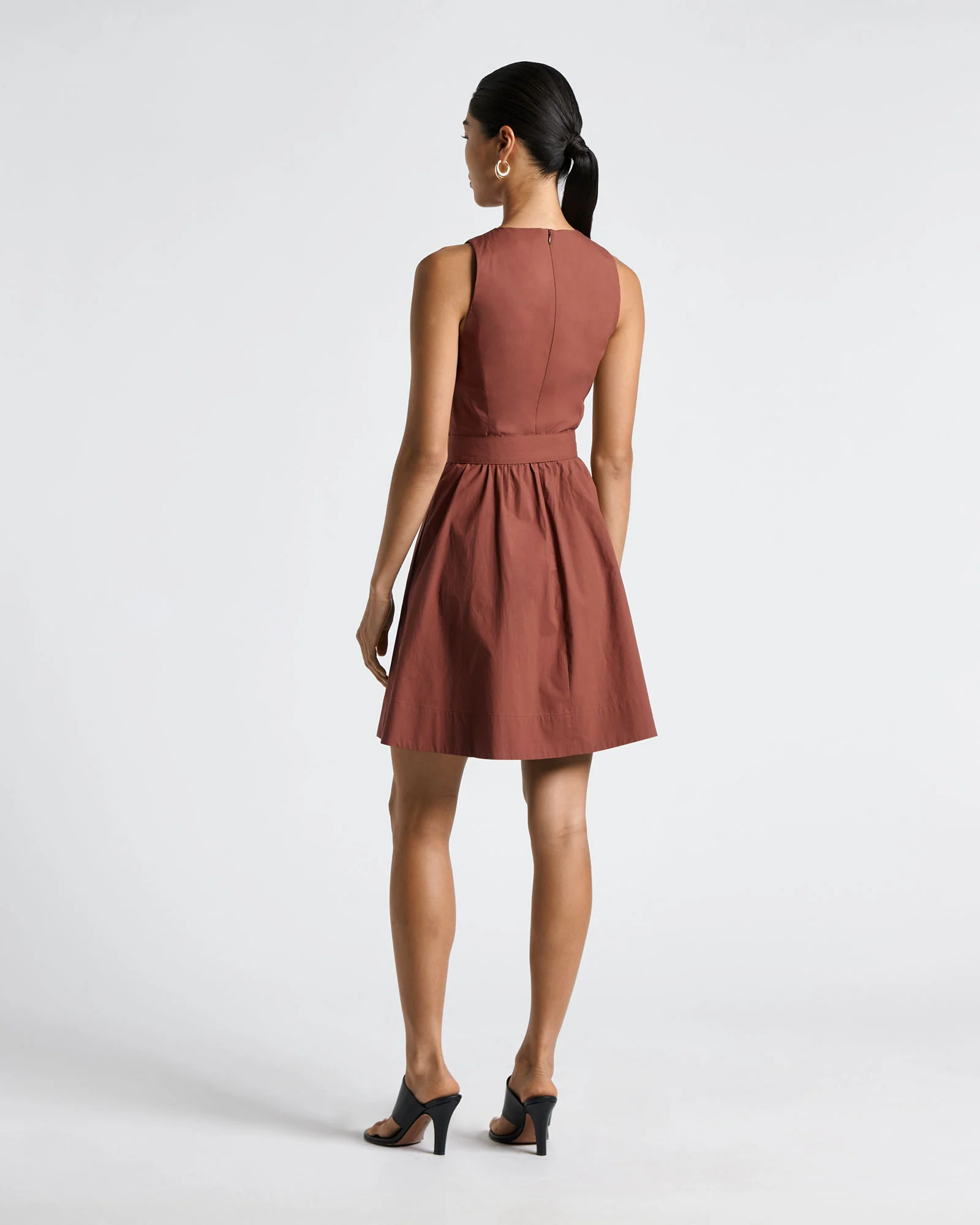 Wrap Neck Belted Mini Dress