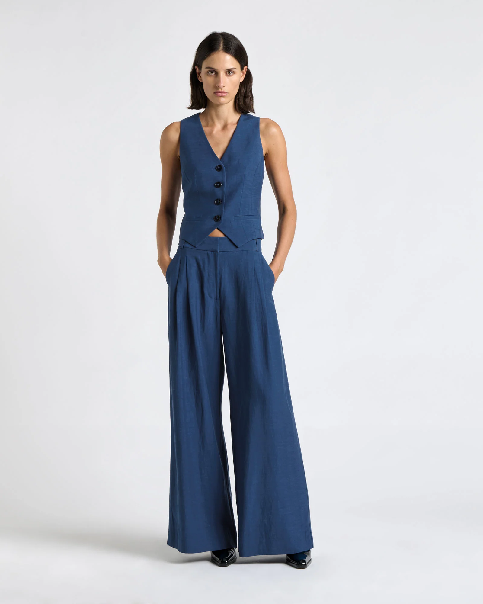 Viscose Linen Waistcoat