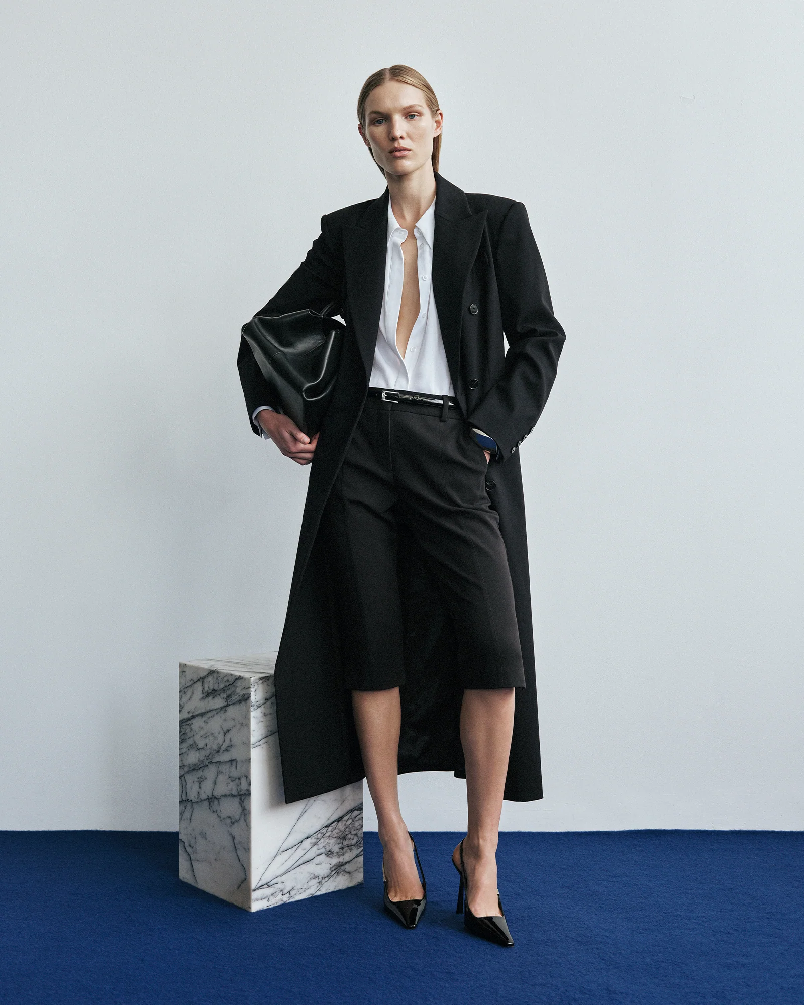 Viscose Twill Maxi Blazer