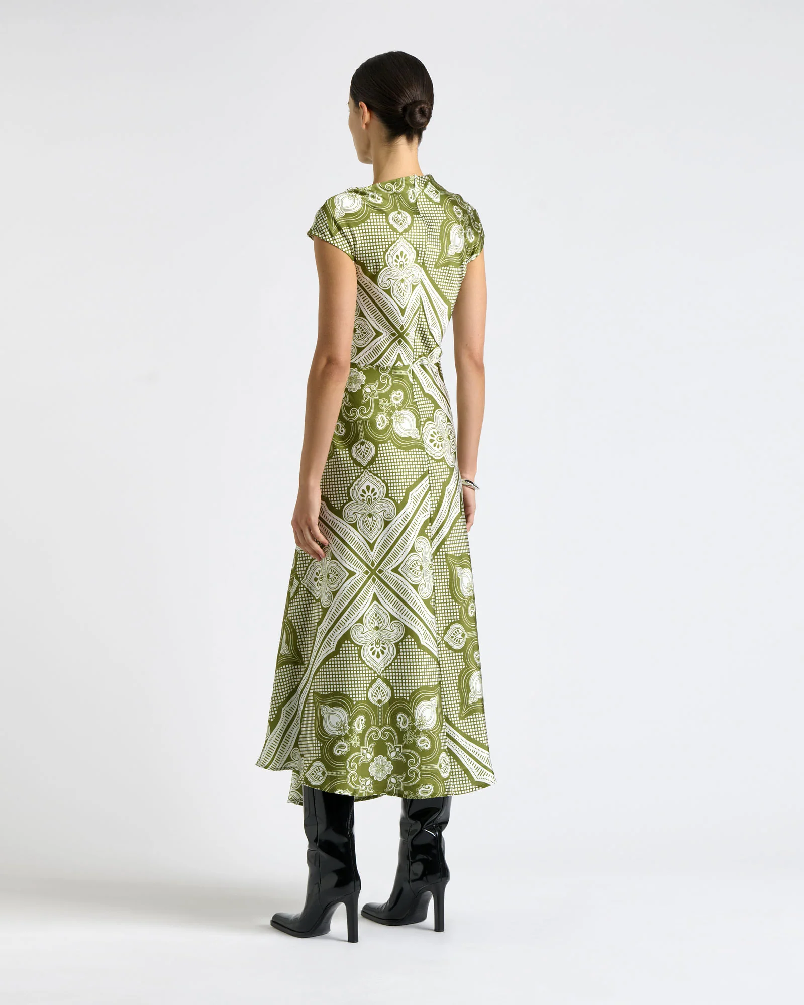 Chateau Asymmetric Midi Dress