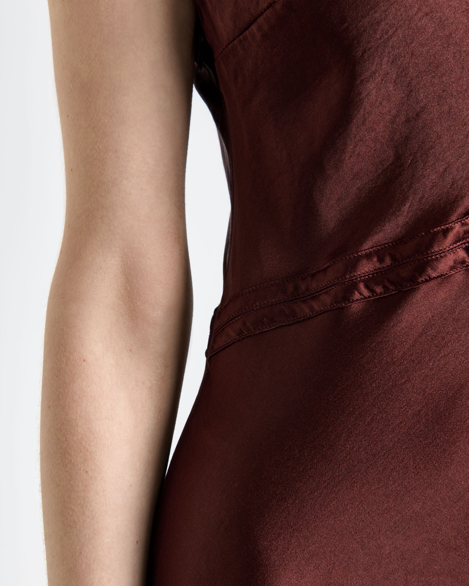 Satin Bind Detail Midi Dress