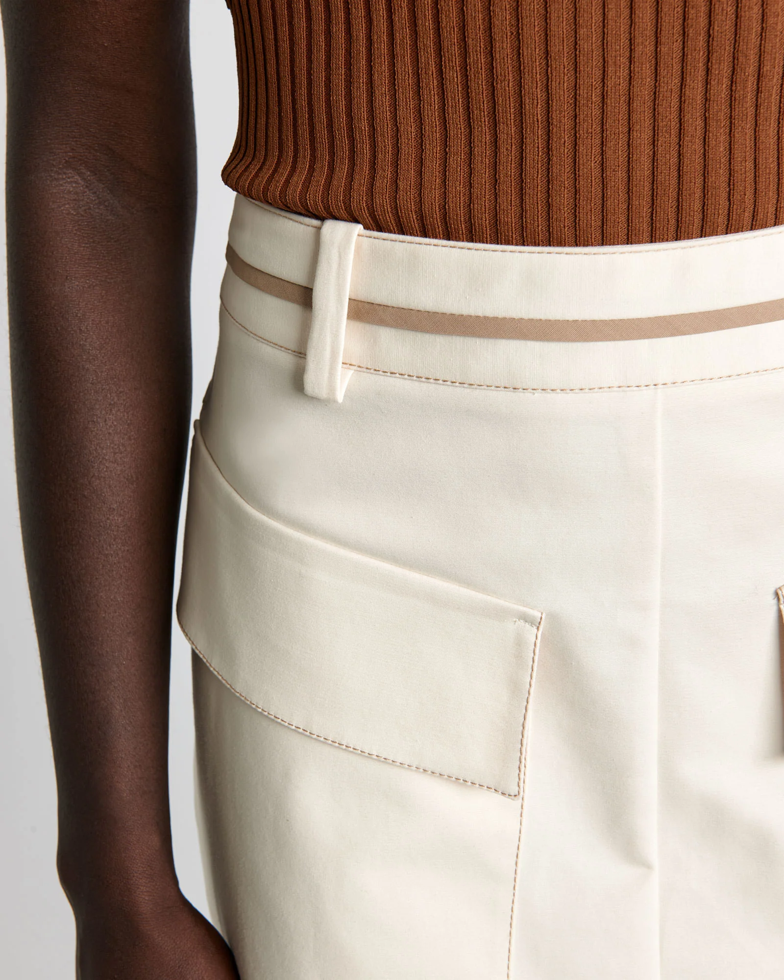 Organic Cotton Utility Mini Skirt