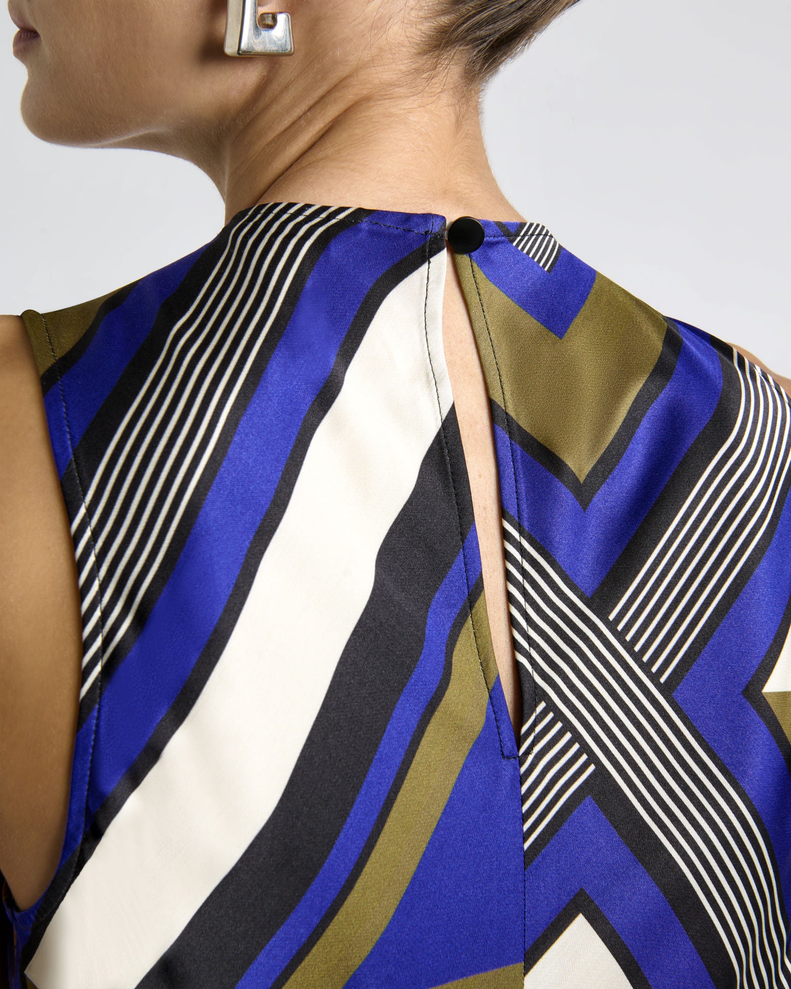 Cobalt Tile Peplum Top