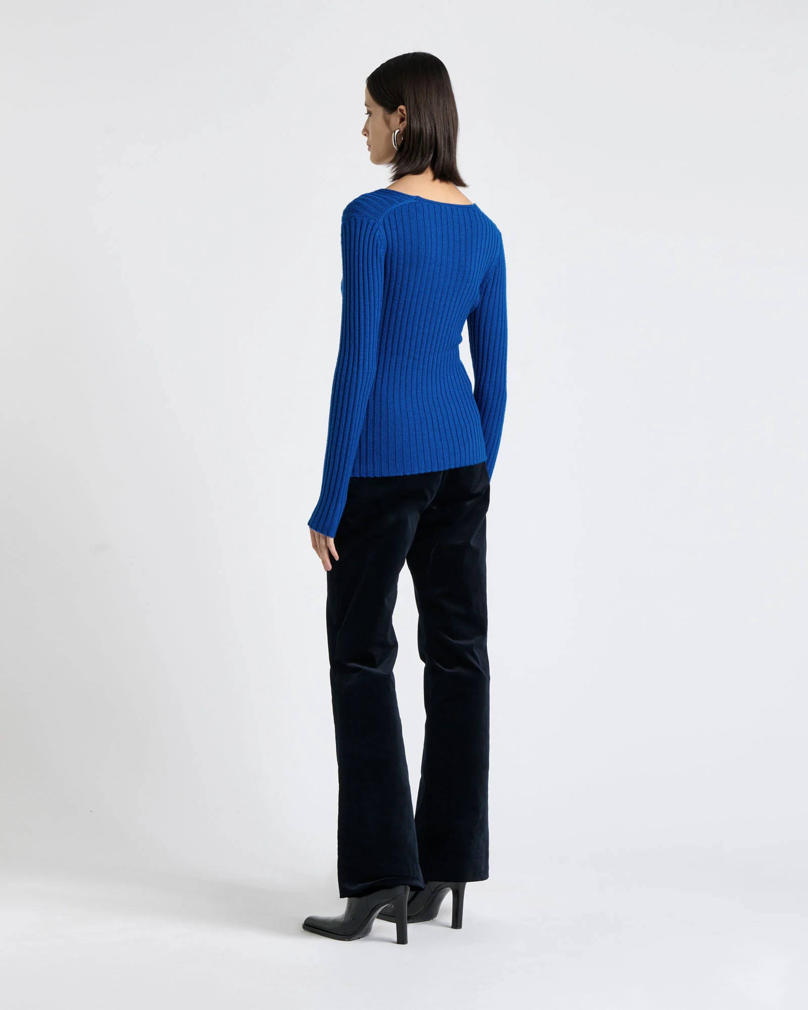 Wrap Front Merino Knit