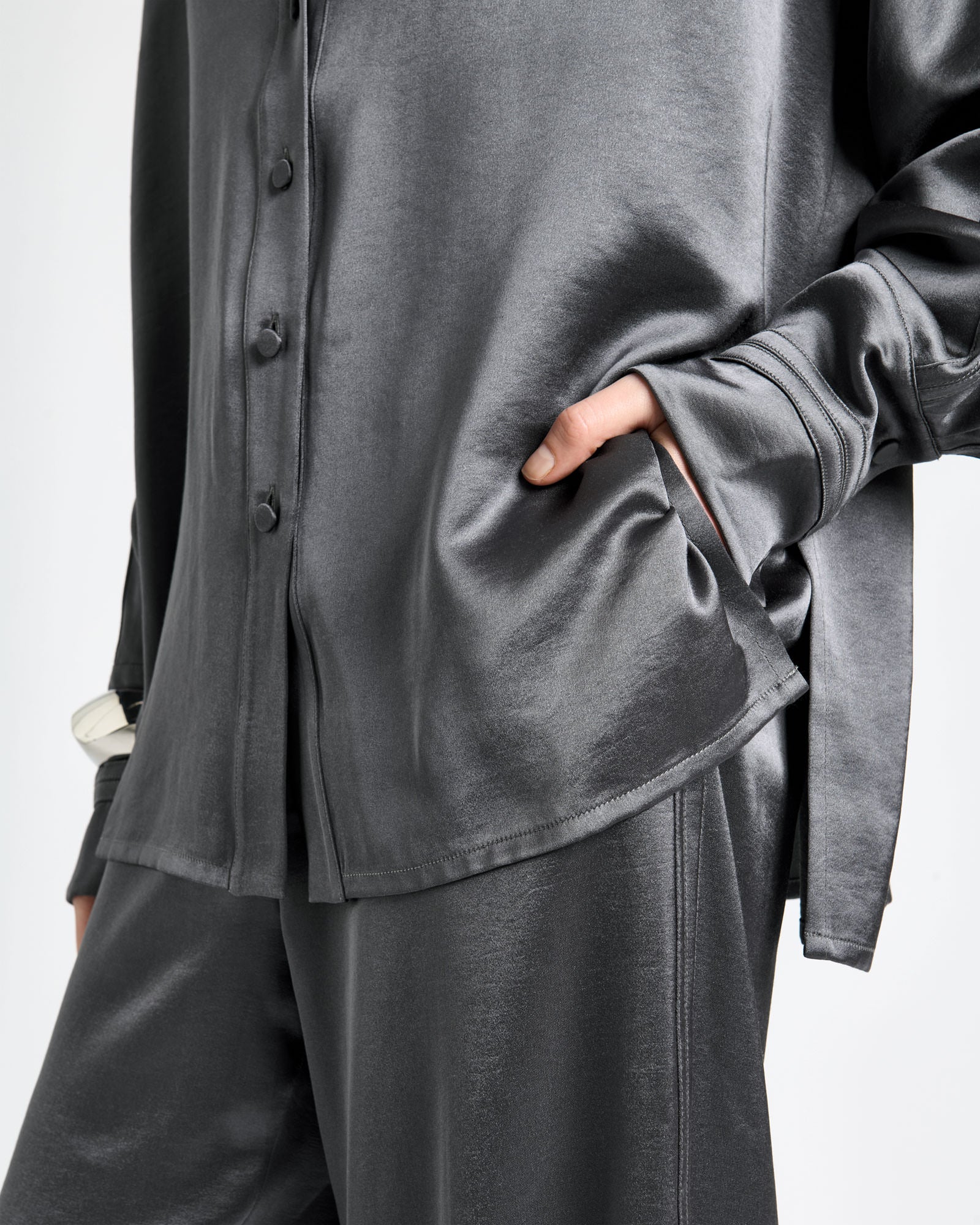 Satin Bind Detail Shirt
