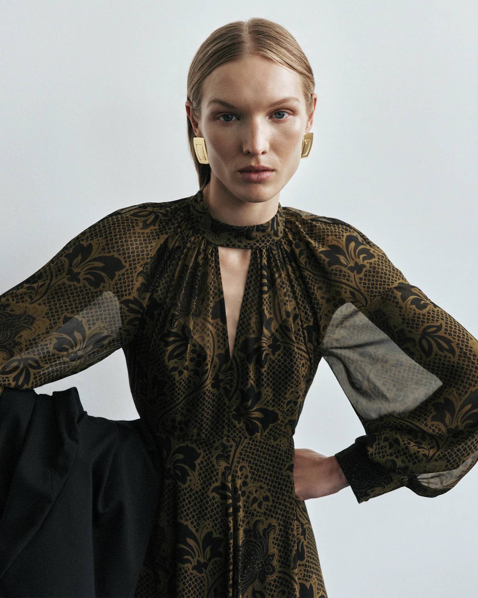 Lattice Chintz Floral Midi Dress