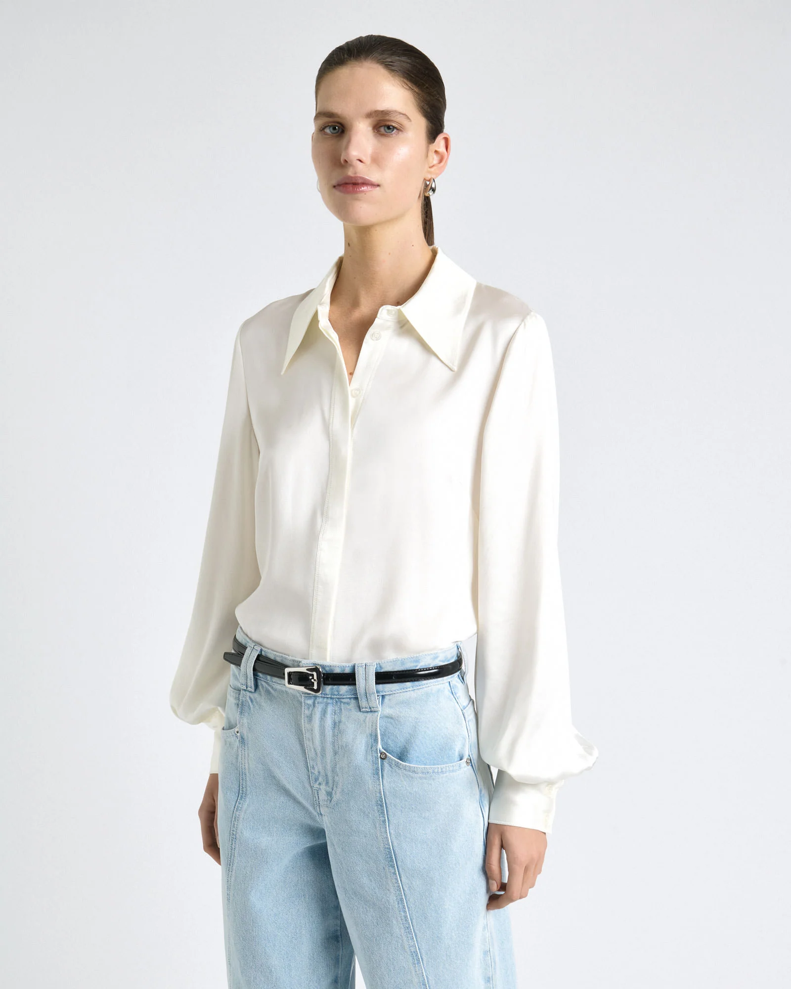 Satin Long Sleeve Shirt