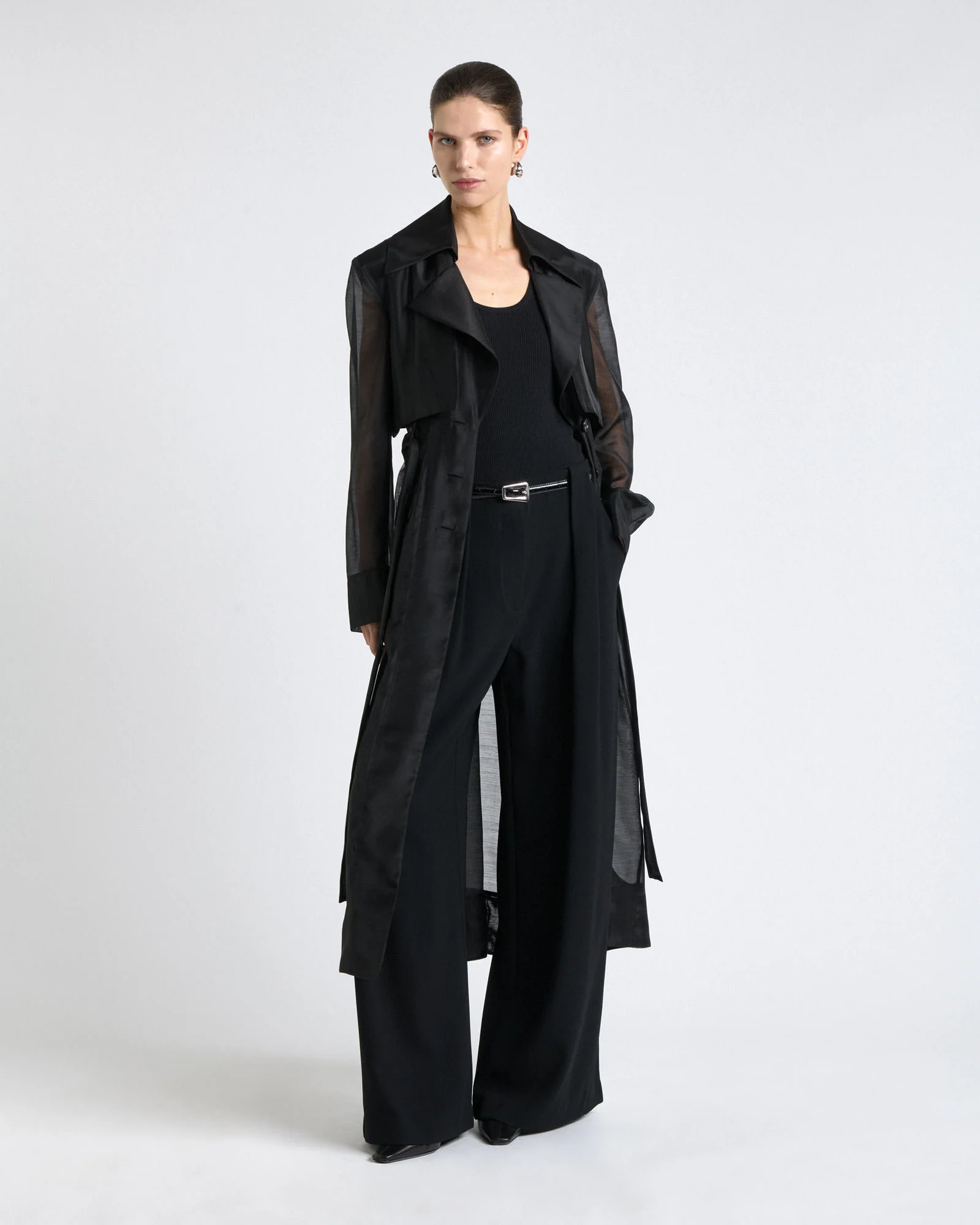 Sheer Organza Trench